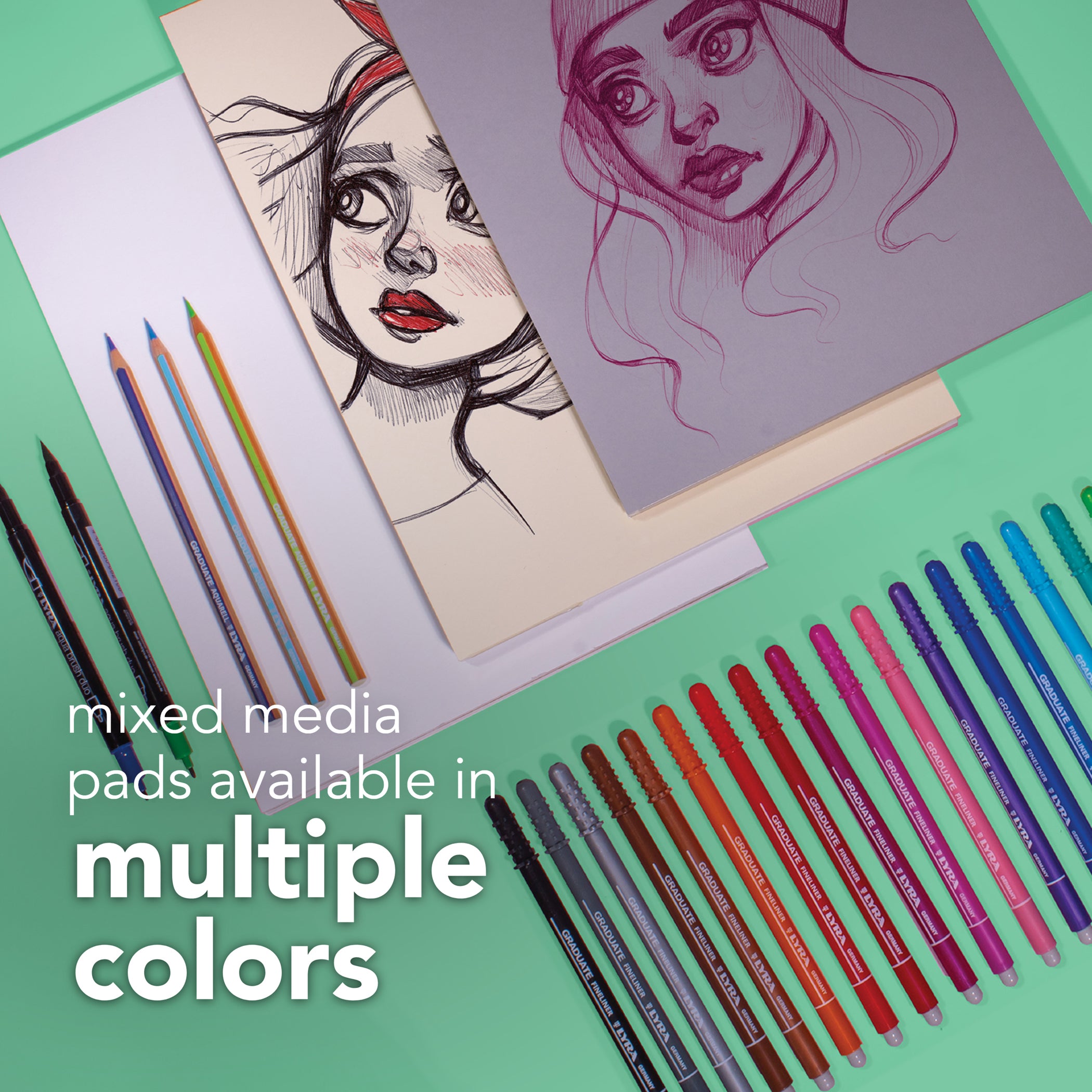 Graduate Mixed Media Pad, Foldover Binding, 20 Sheet, 5.5x8.5 inch, 1 Count