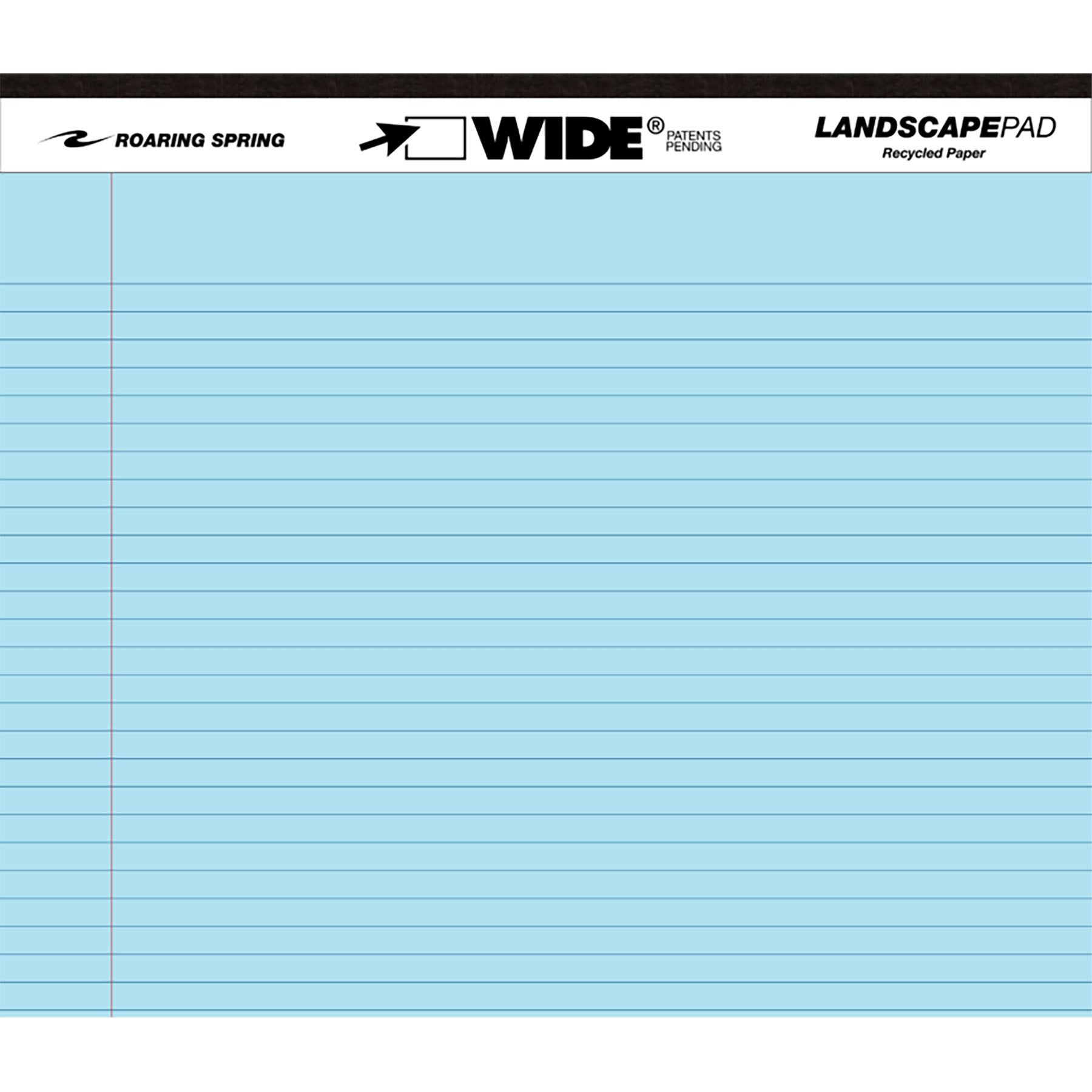 Legal Pad, Landscape, Assorted 3-Pack (Orchid, Blue, Pink)