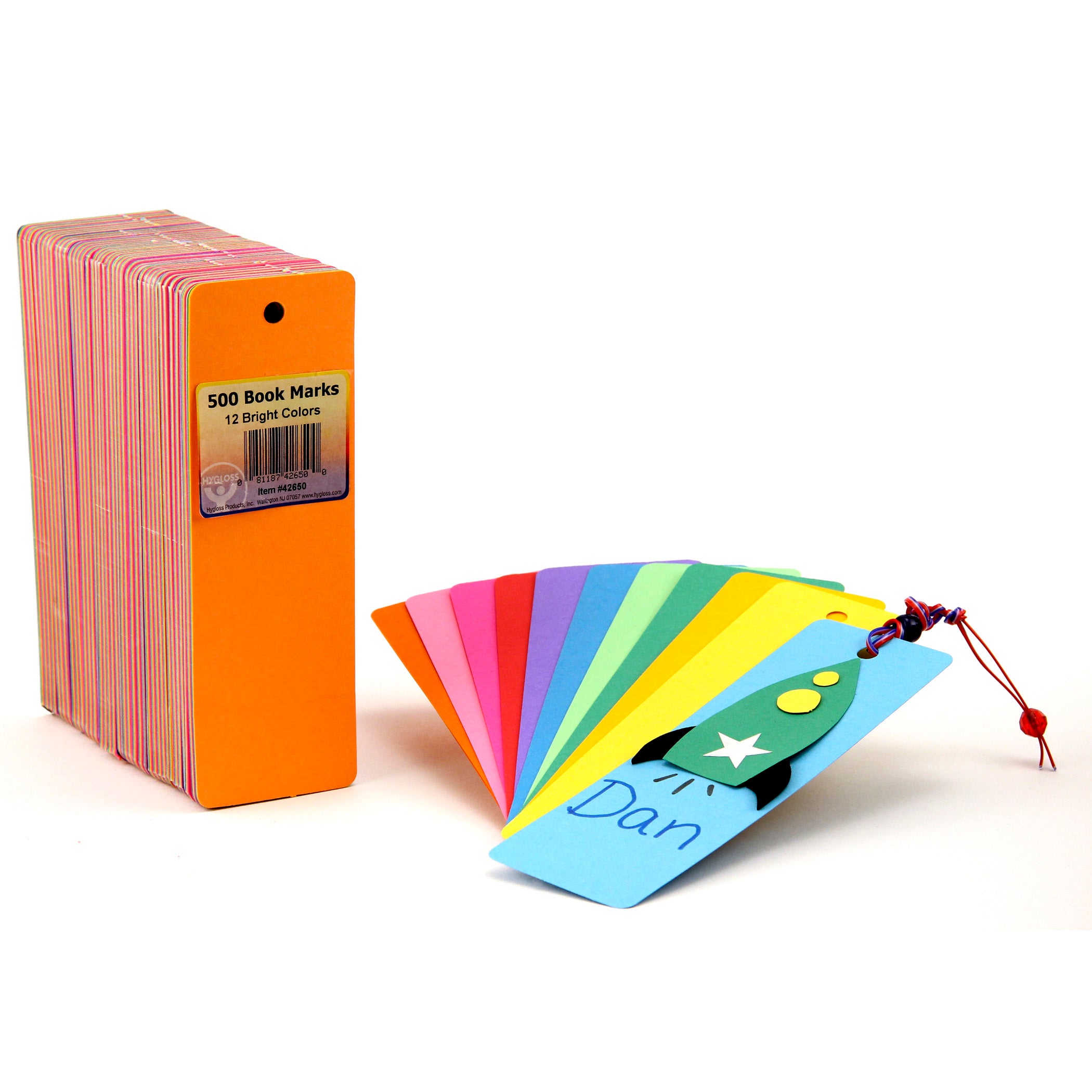 Bookmarks - 2" x 6" 500 count, Asst'd Colors