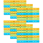 Translucent Plastic Ruler, 12-Inch, Assorted Colors, Pack of 36
