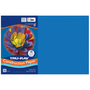 Construction Paper, Heavyweight, Blue, 12" x 18", 50 Sheets
