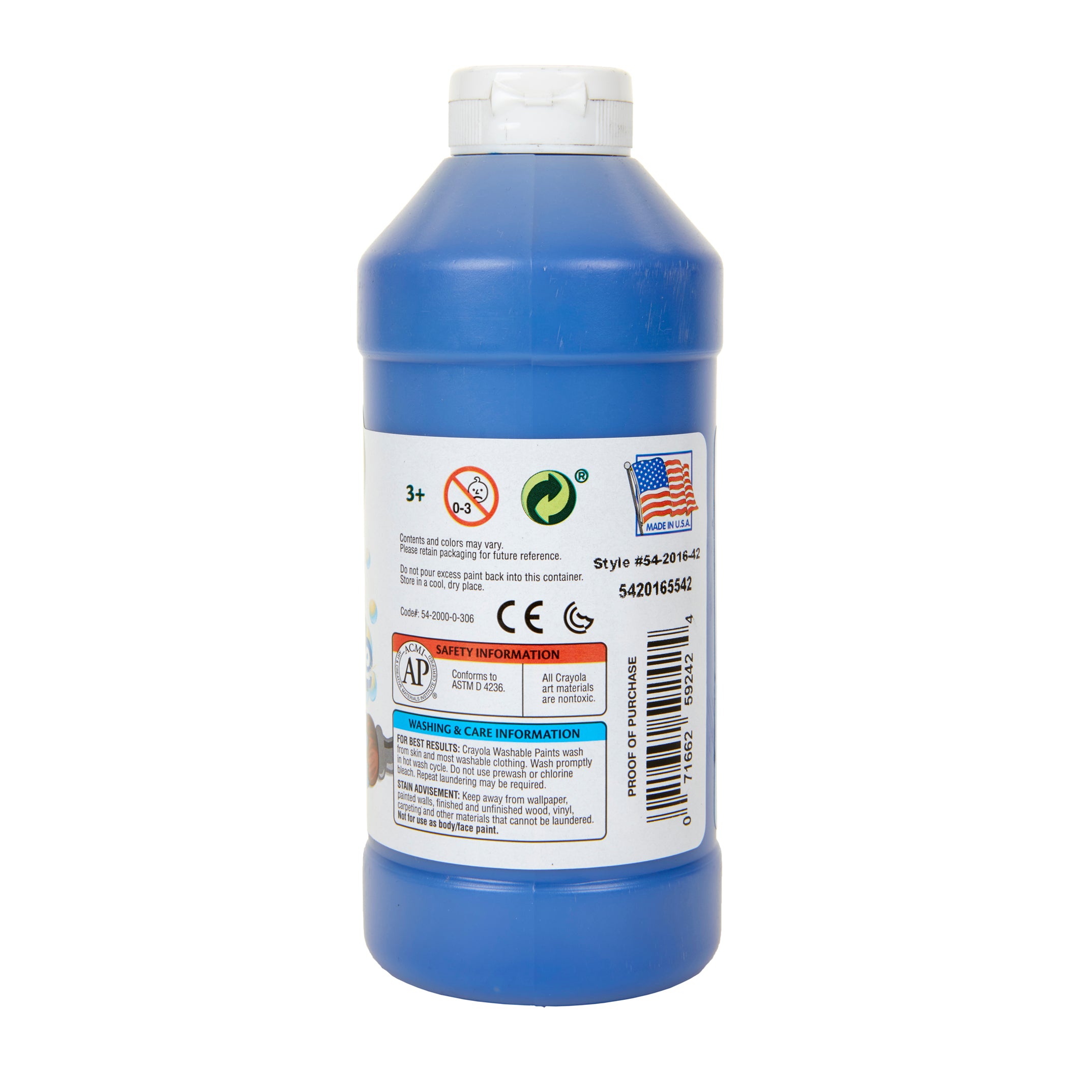 Washable Paint, Blue, 16 oz.