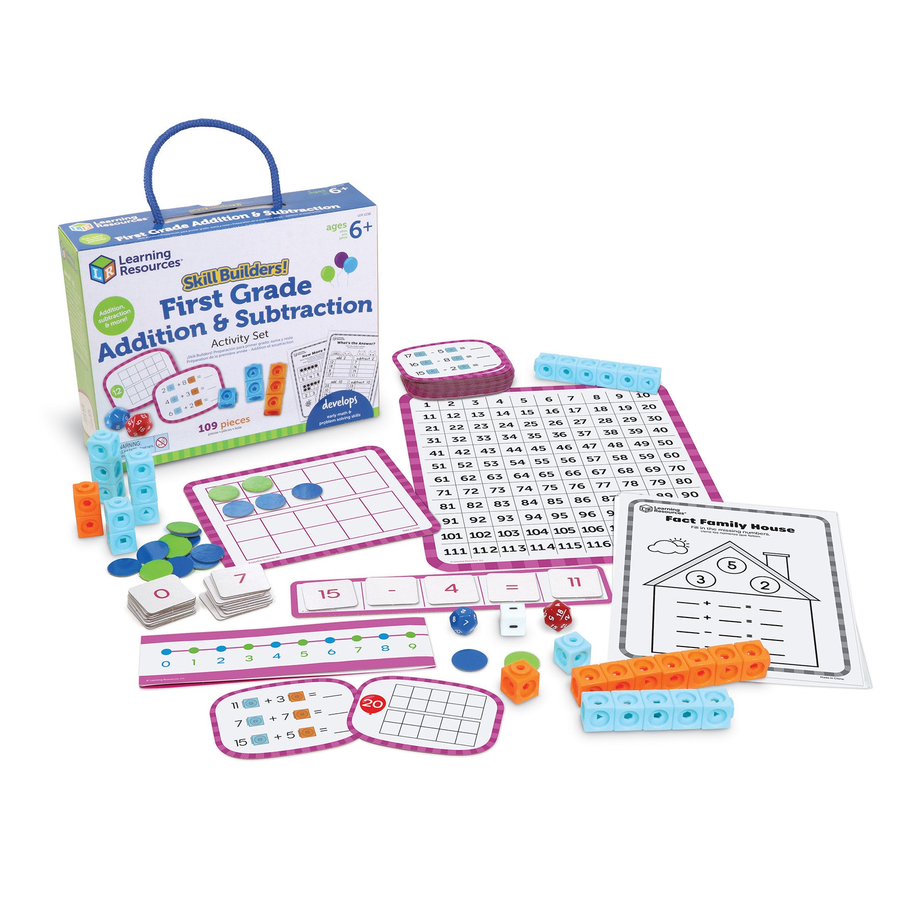 Skill Builders! 1st Grade Activity Set 3-Pack, Reading, Addition & Subtraction, Geometric Shapes