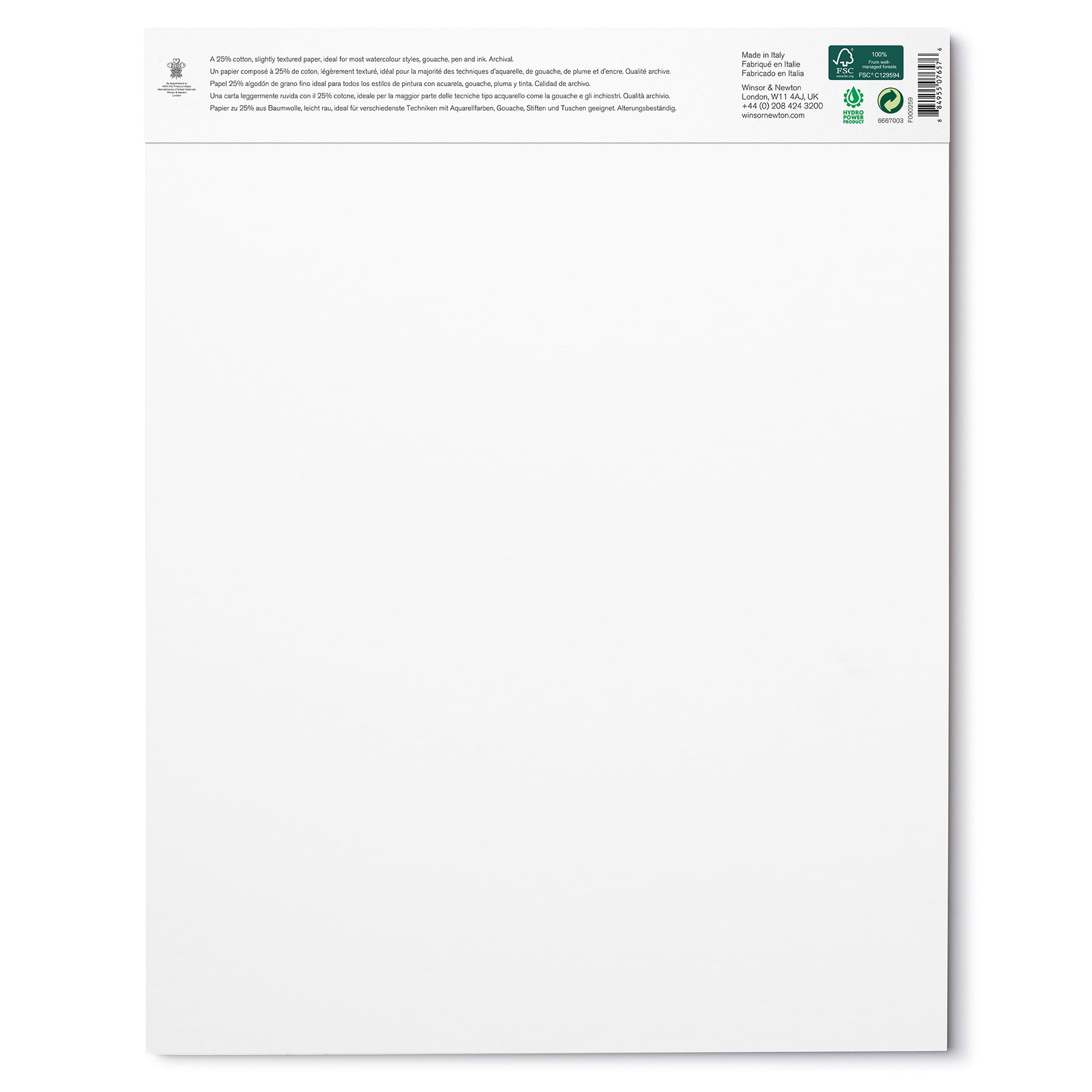 W&N Watercolour Pad 140lb CP - 11x14" (12 sheets)