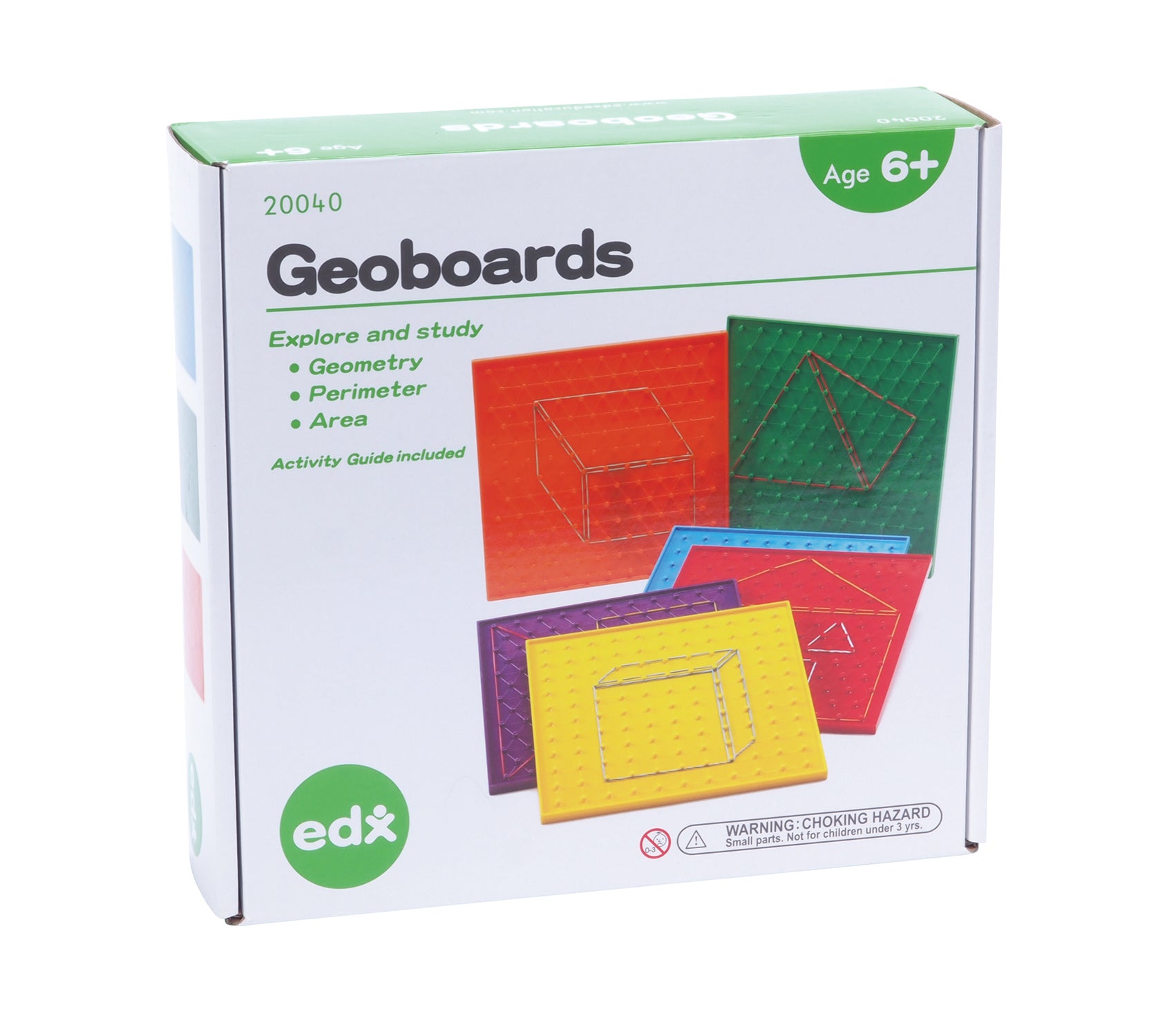 Double-Sided Geoboard Set - 11 X 11 Grid / 121-Pin Isometric Array - Set of 6