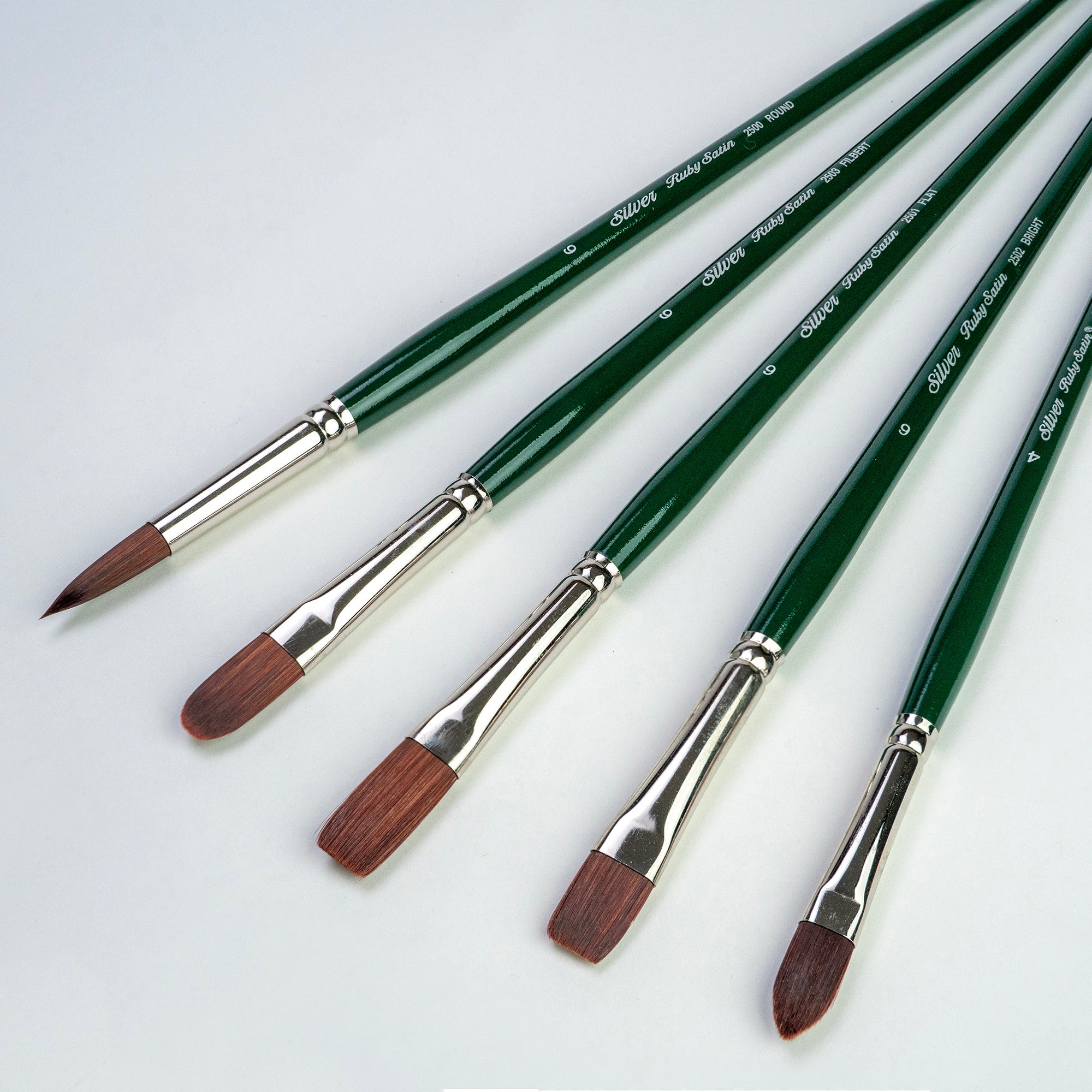 Ruby Satin Size 6 Variety Brush Set, 5 Brushes