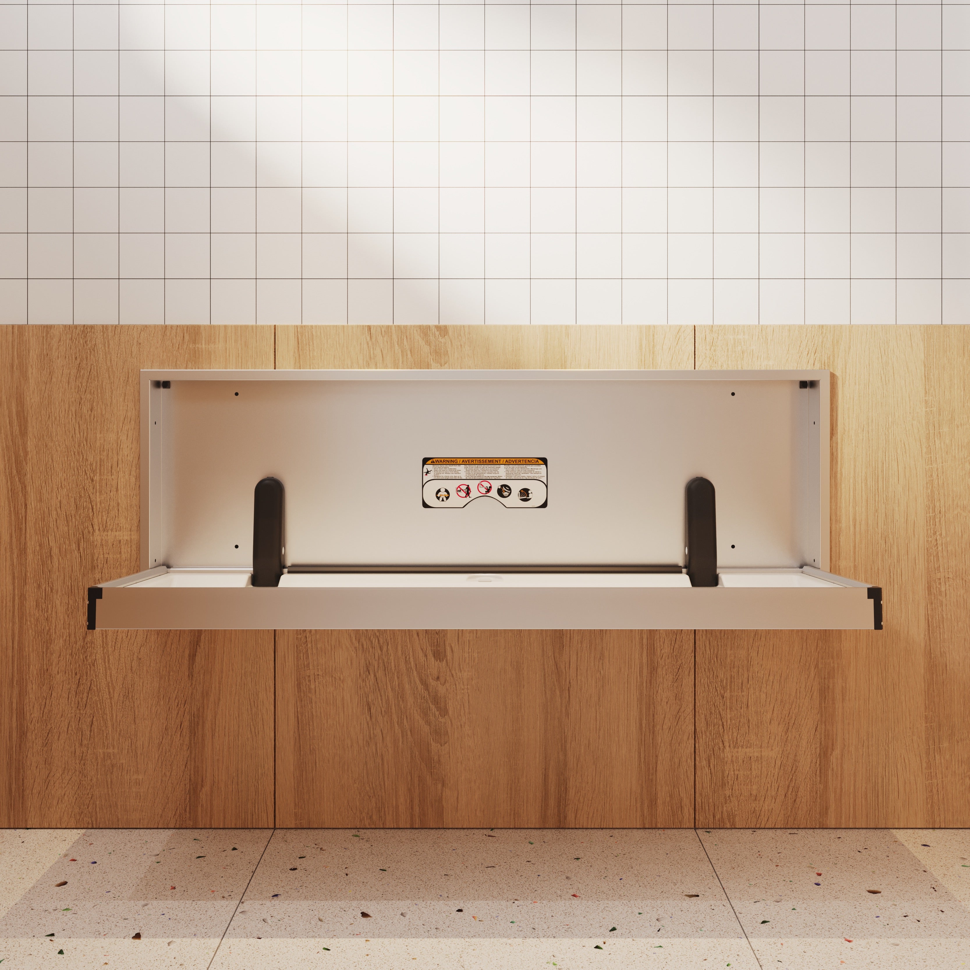 Solace 62 Surface Mount Extended Length, Special Needs Stainless Changing - Stainless Steel
