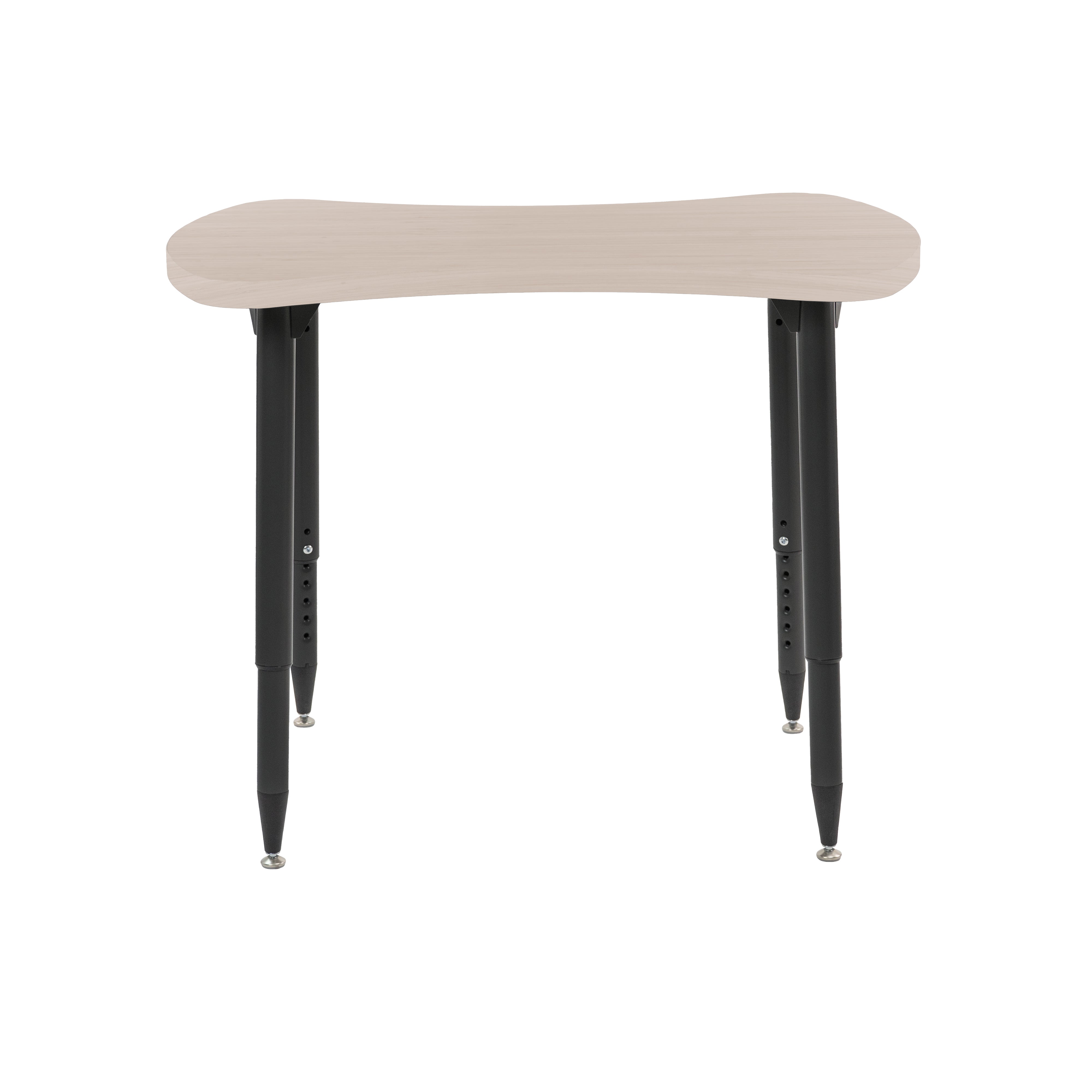 Adapte 25" x 37" Bowtie Woodgrain Activity Table with Adjustable Tapered Legs - Asian Sand/Black