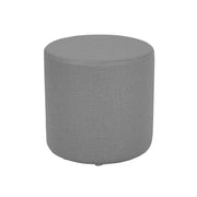 Pro Series Upholstered Round Ottoman 18" Height - Slate Gray Crosshatch