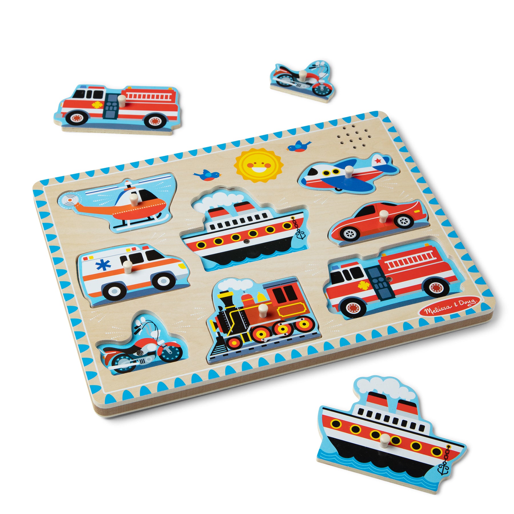 Vehicles Sound Puzzle, 8 Pieces