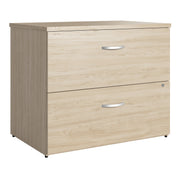 Bush Business Furniture Studio C 2 Drawer Lateral File Cabinet in Natural Elm - Assembled - 35.67" Width x 23.35" Depth x 29.84" Height