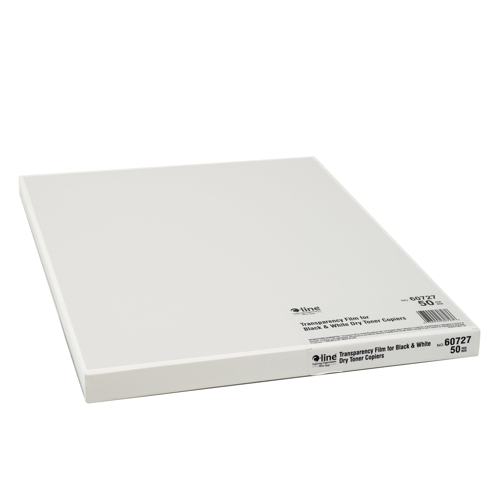 Plain Paper Copier Transparency Film, Clear, 8 1/2 x 11, 50 Sheets