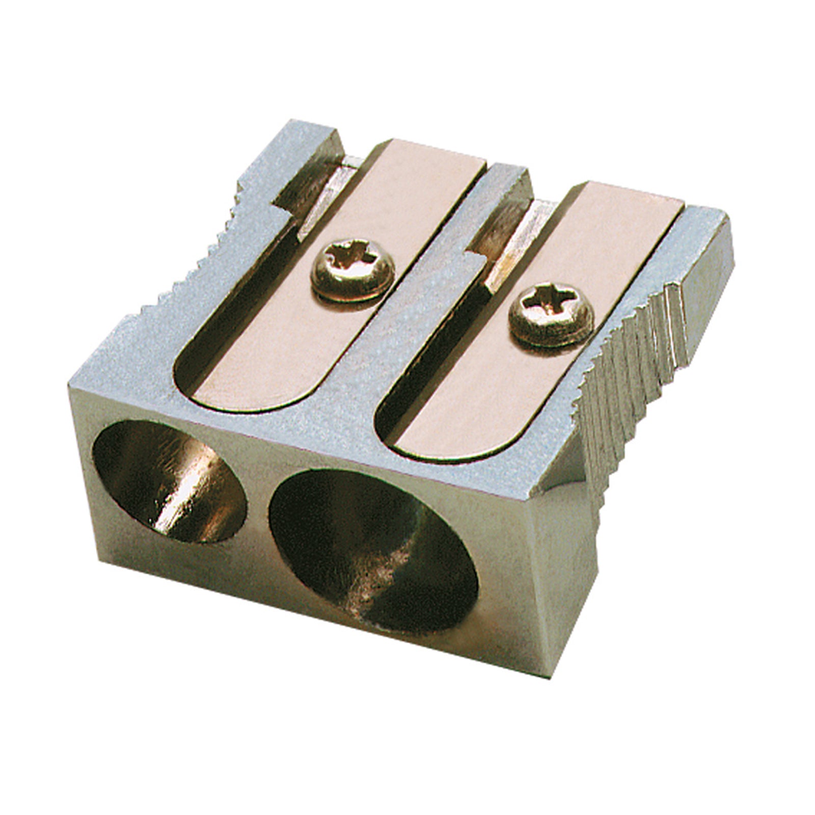 Metal Pencil Sharpener, Two Hole, Pack of 12