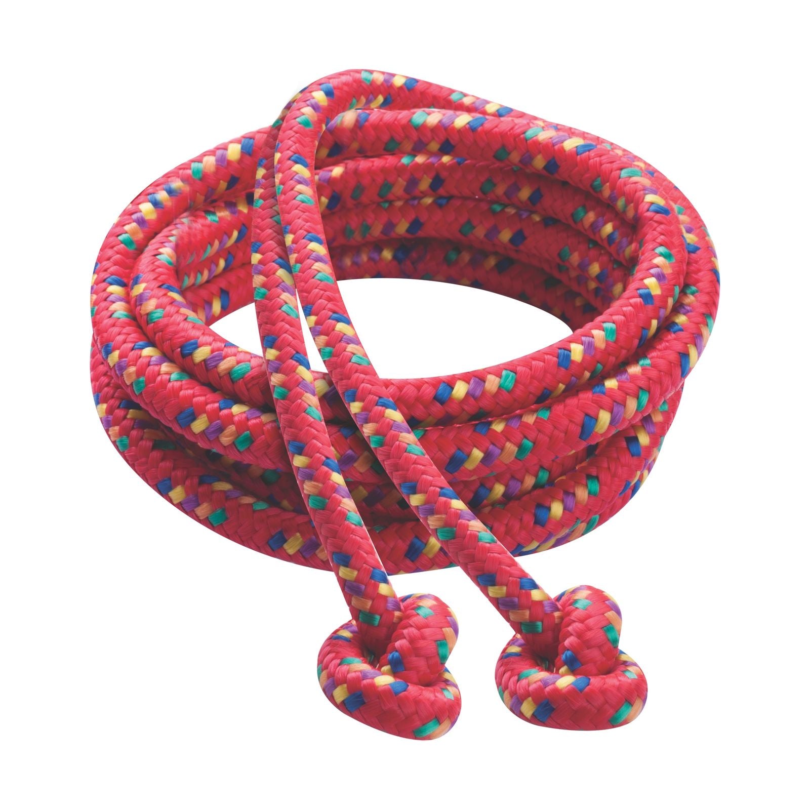 Braided Nylon Jump Rope, Assorted Colors, 8' Length, Pack of 6