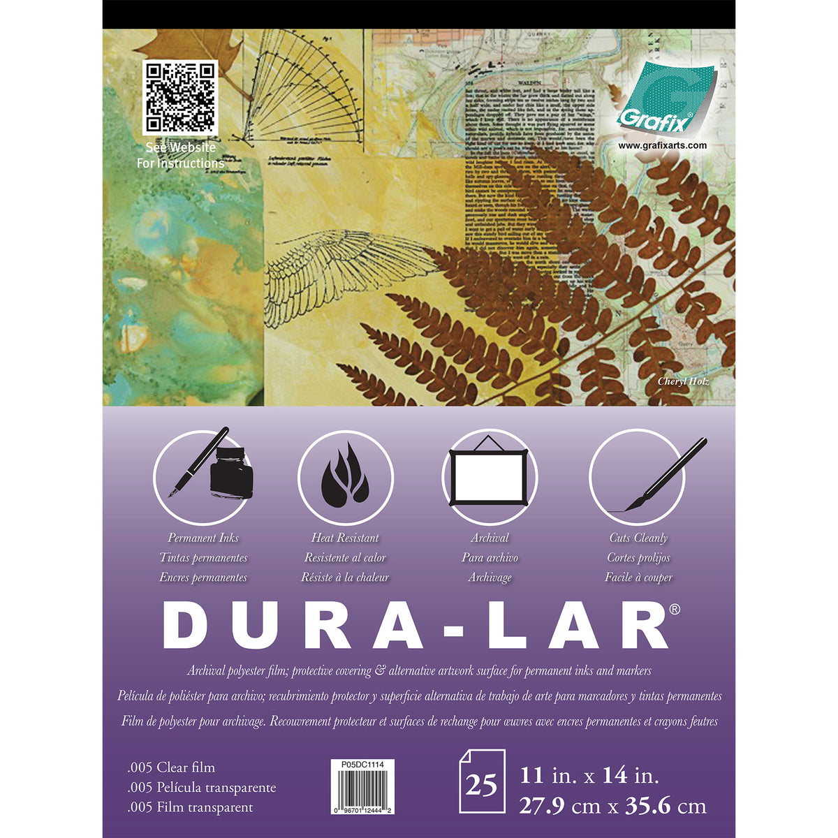 PAD 0.005 CLEAR DURA-LAR 11X14IN