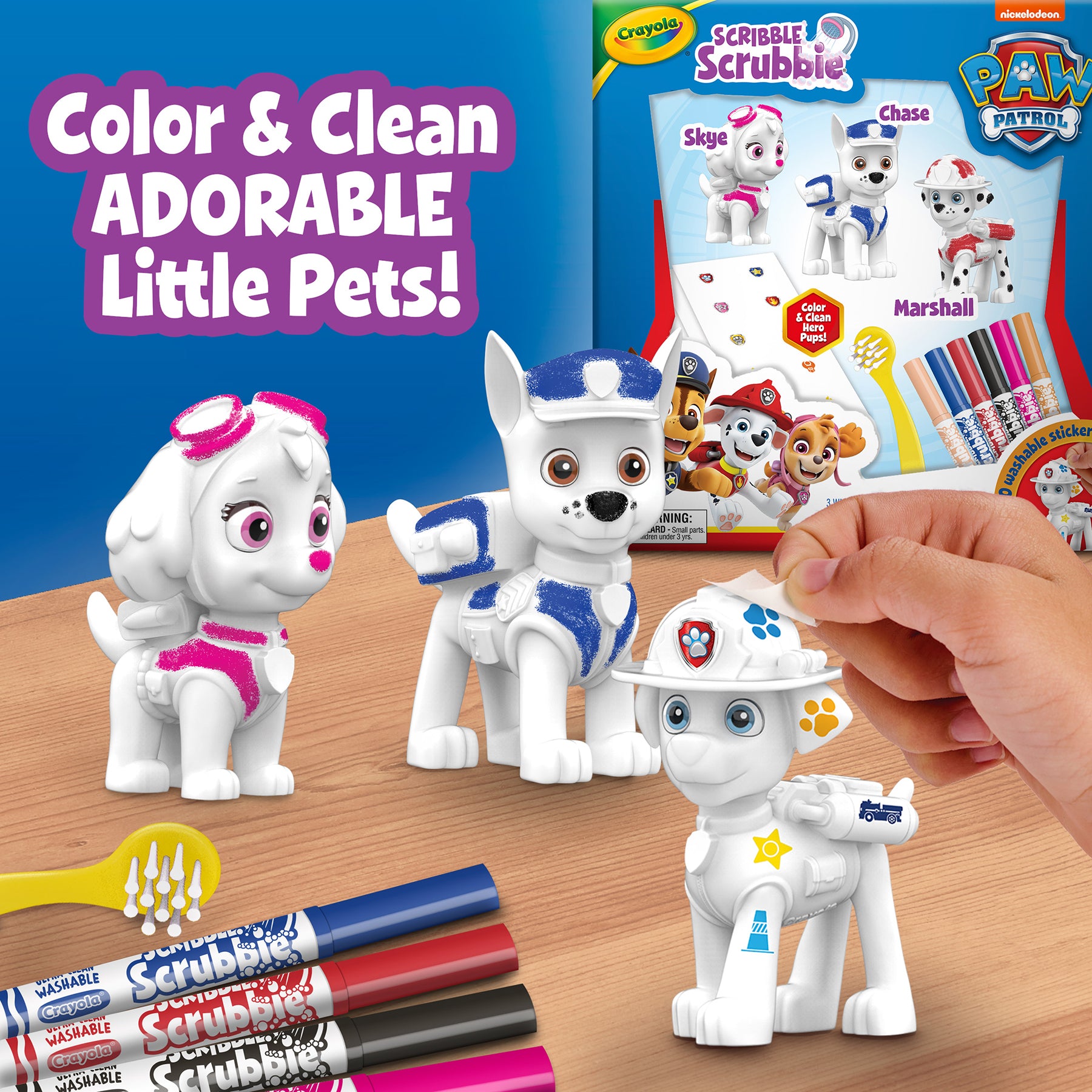 Scribble Scrubbie Paw Patrol 3 Count Deluxe Set