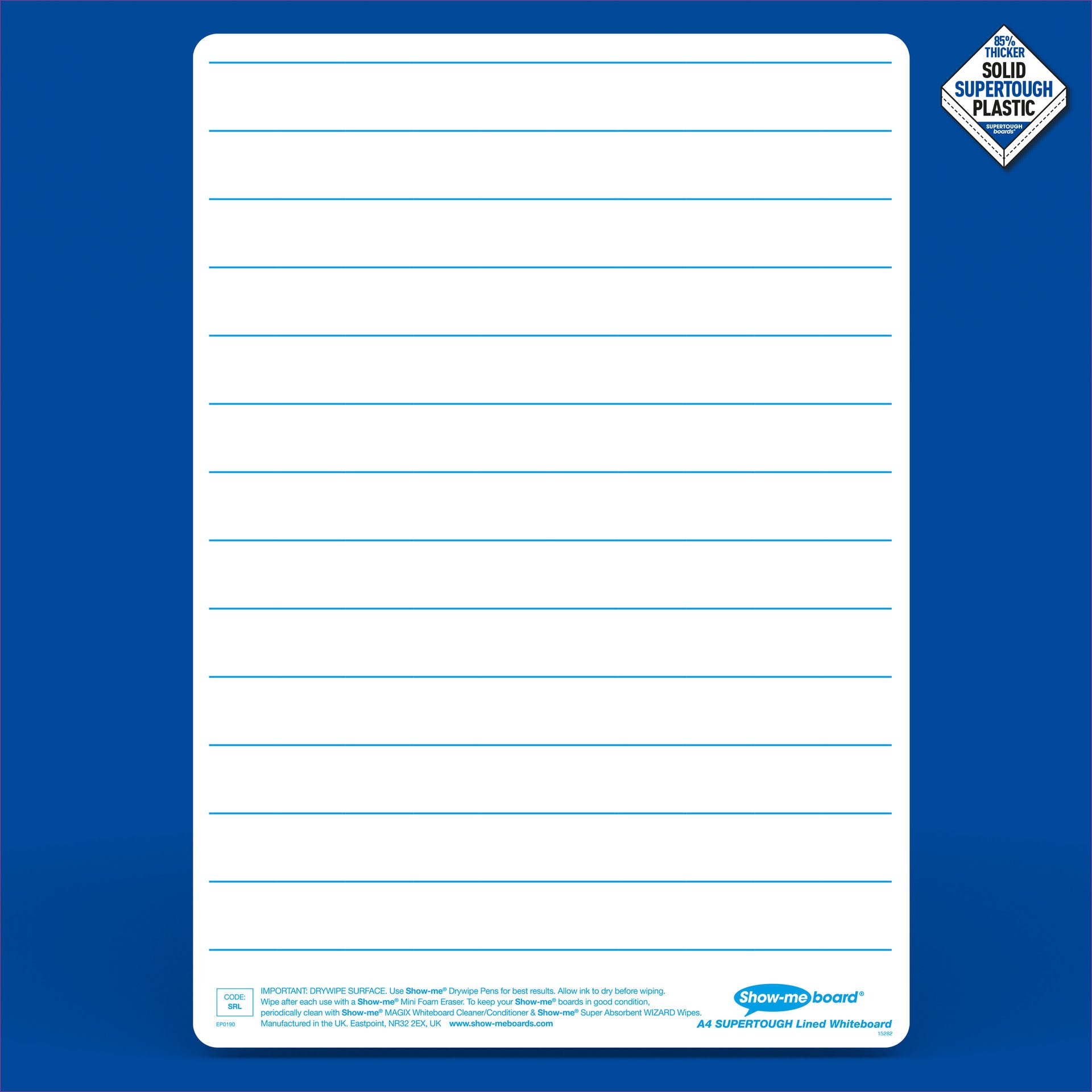 Classpack of 35 x Lined/Plain 8" x 12" Lapboards, with Pens, Erasers, Cleaner