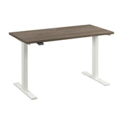 Bush Business Furniture Move 60 Series 48W x 24D Electric Height Adjustable Standing Desk in Modern Hickory with White Base - 47.6" Width x 23.62" Depth x 27.44" Height