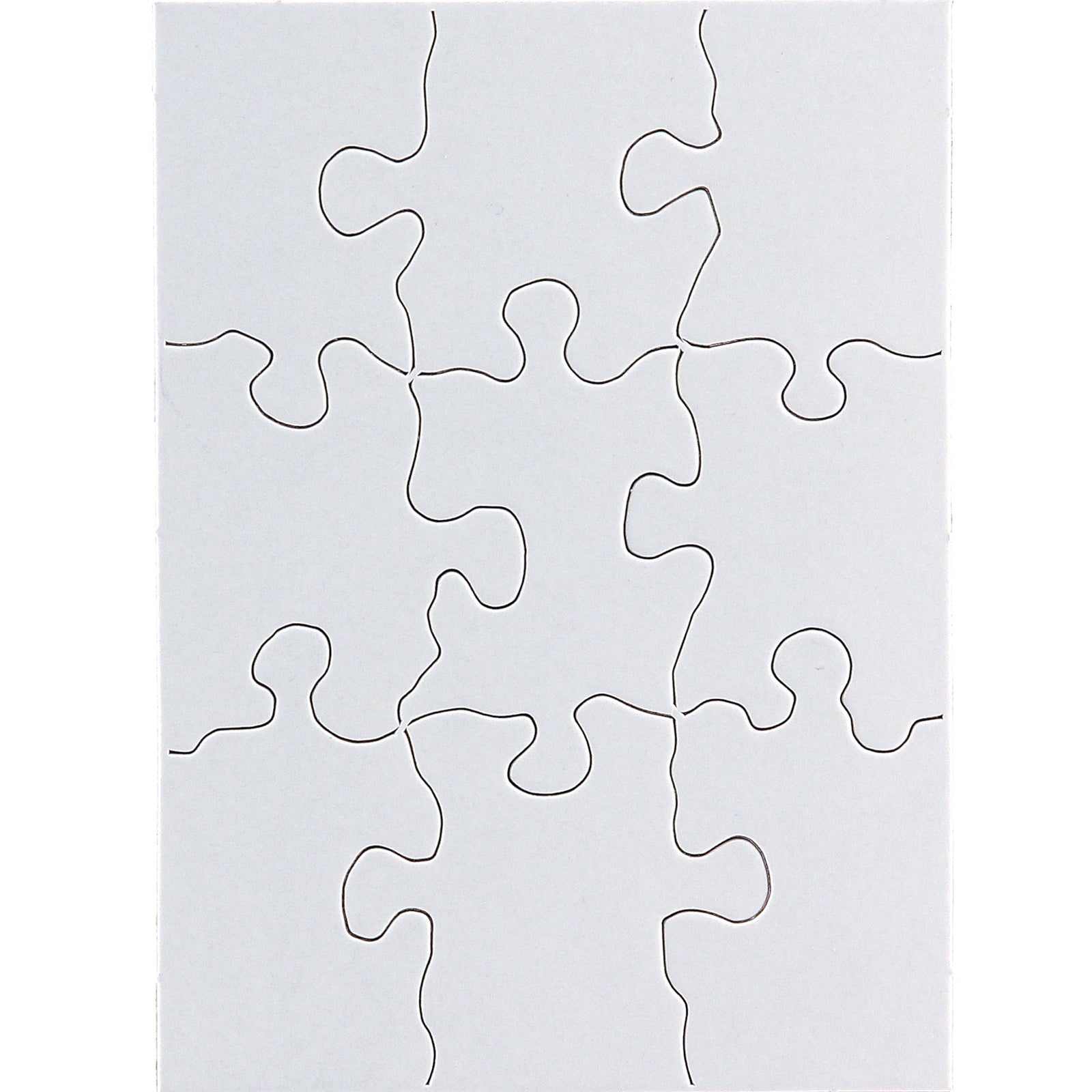 Blank Puzzle - 9pcs, 4"x5.5", 24 puzzles *(9AM24W)