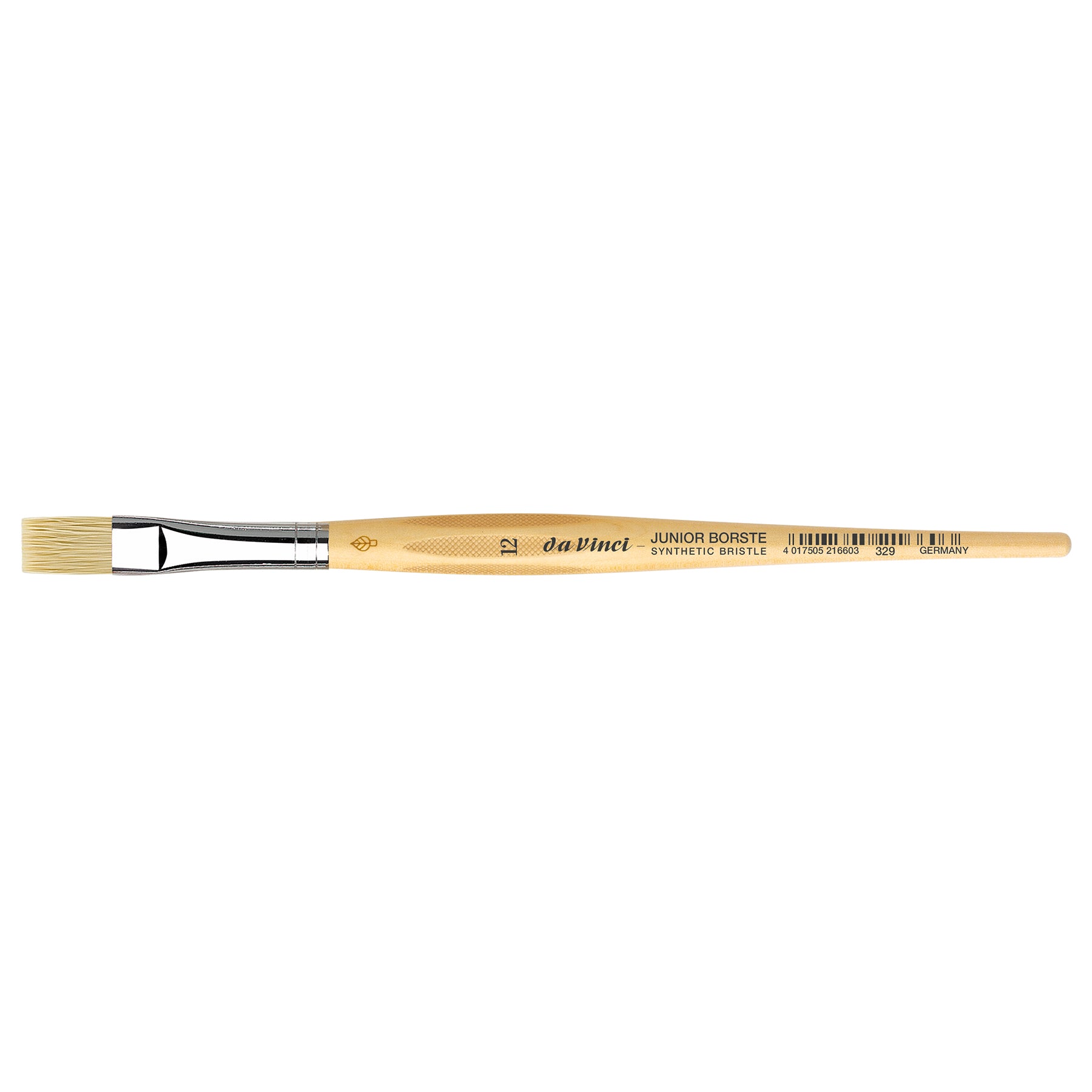 JUNIOR BORSTE Synthetic Student Brush, Synthetic, Tempera, Flat, Series 329, Size 12