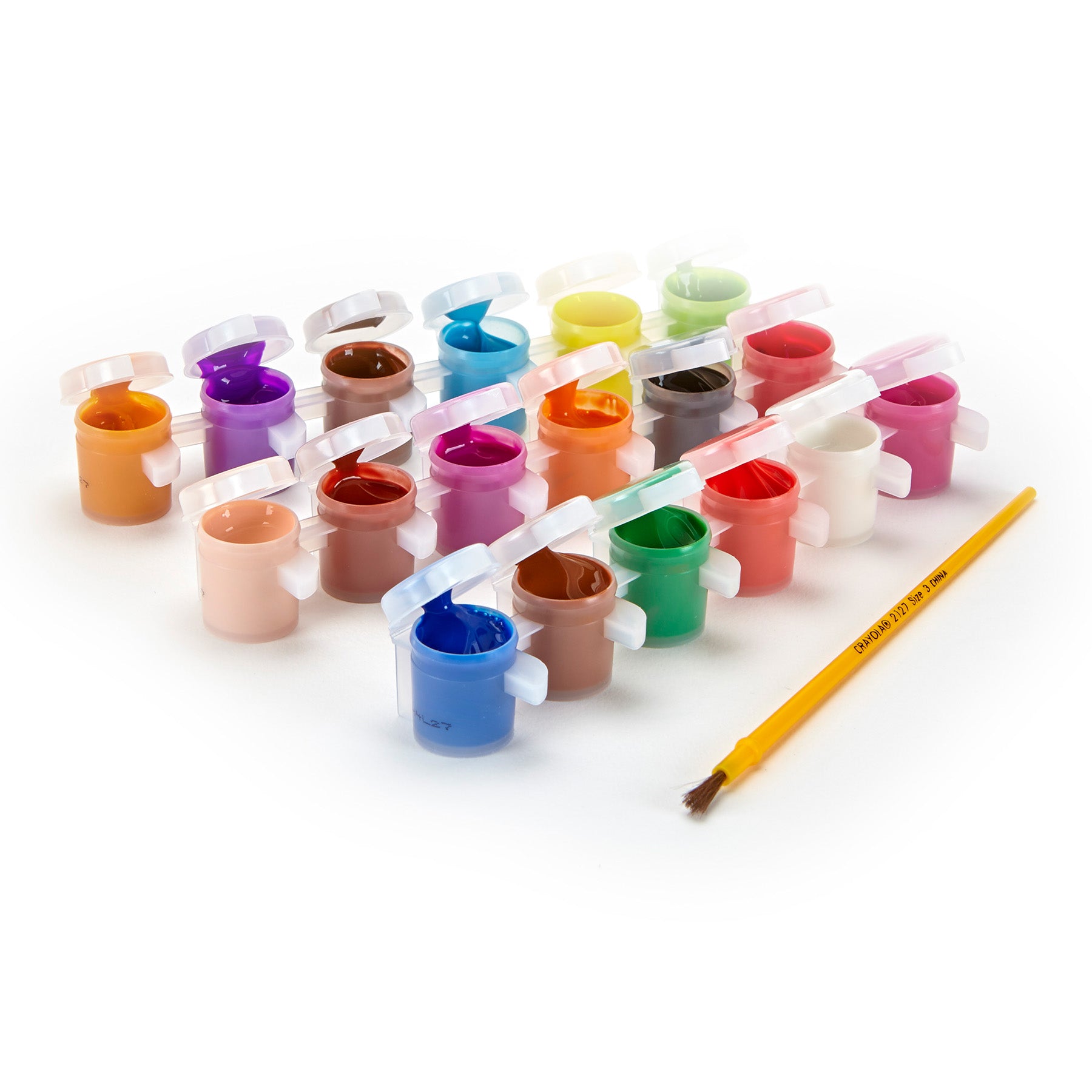 Washable Kids Paint Set & Paintbrush, 18 Count