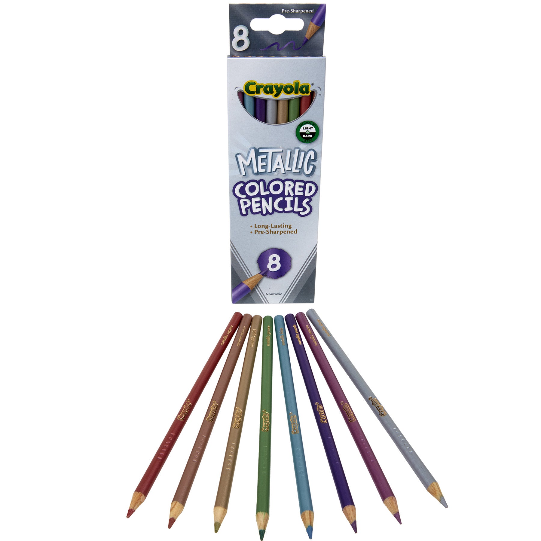 Colored Pencils, Metallic, 8 Count