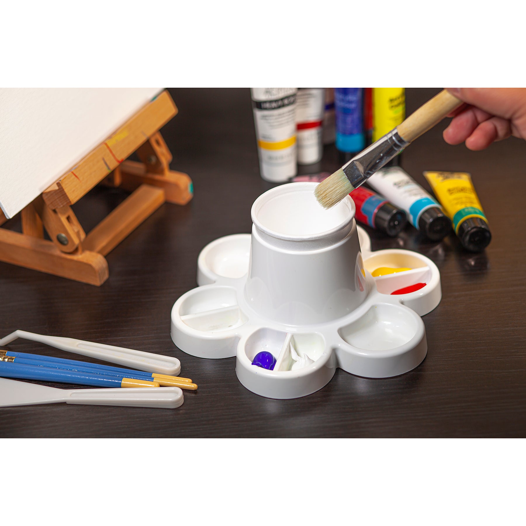 Paint and Water Cup, White, Pack of 6
