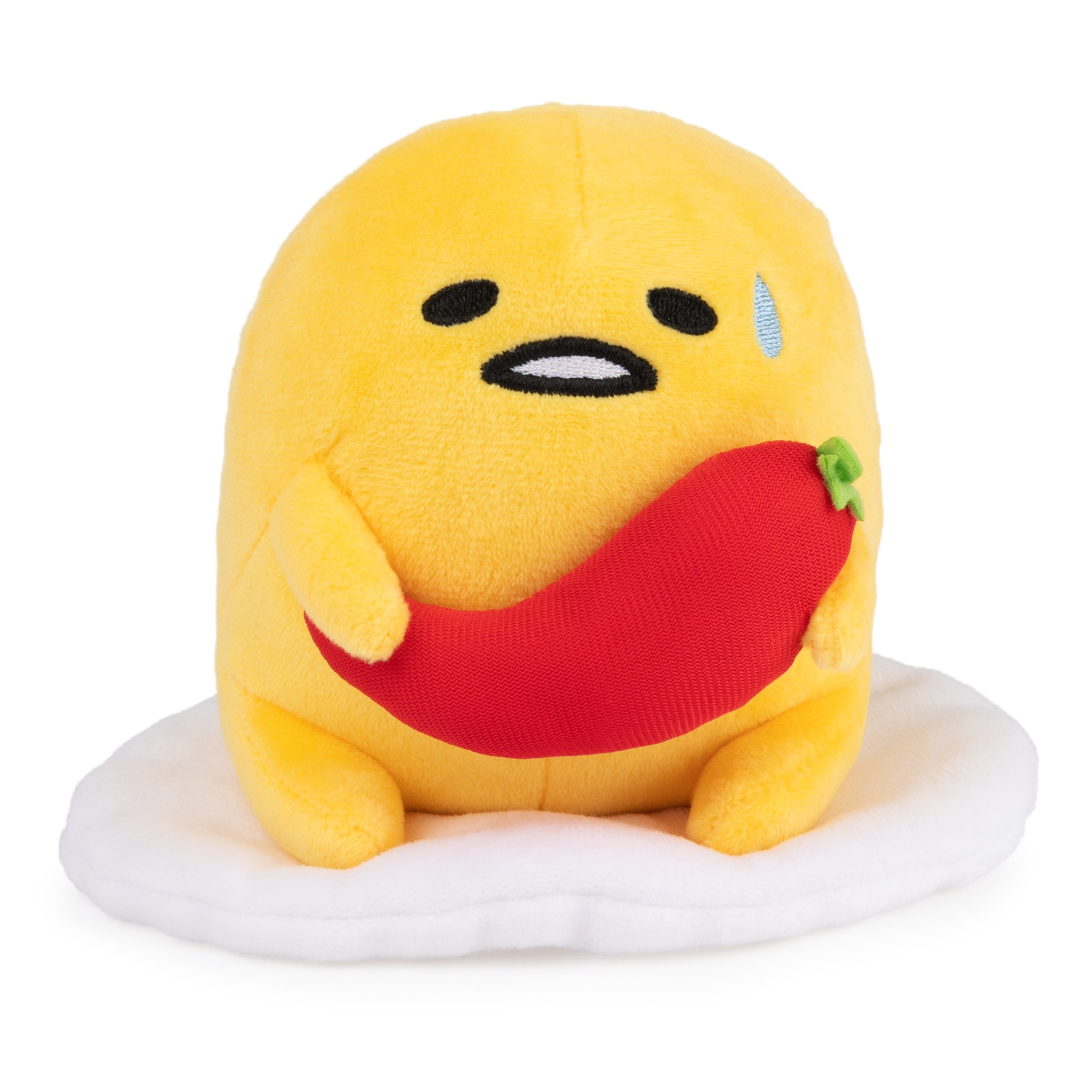 GUND Sanrio Gudetama The Lazy Egg Stuffed Animal, Spicy Gudetama Plush Toy for Ages 1 and Up, 5”