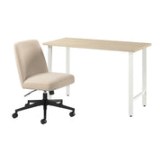 Bush Home Hustle 48W x 24D Computer Desk and Chair Set in Natural Elm - 47.59" Width x 23.34" Depth x 31.1" Height