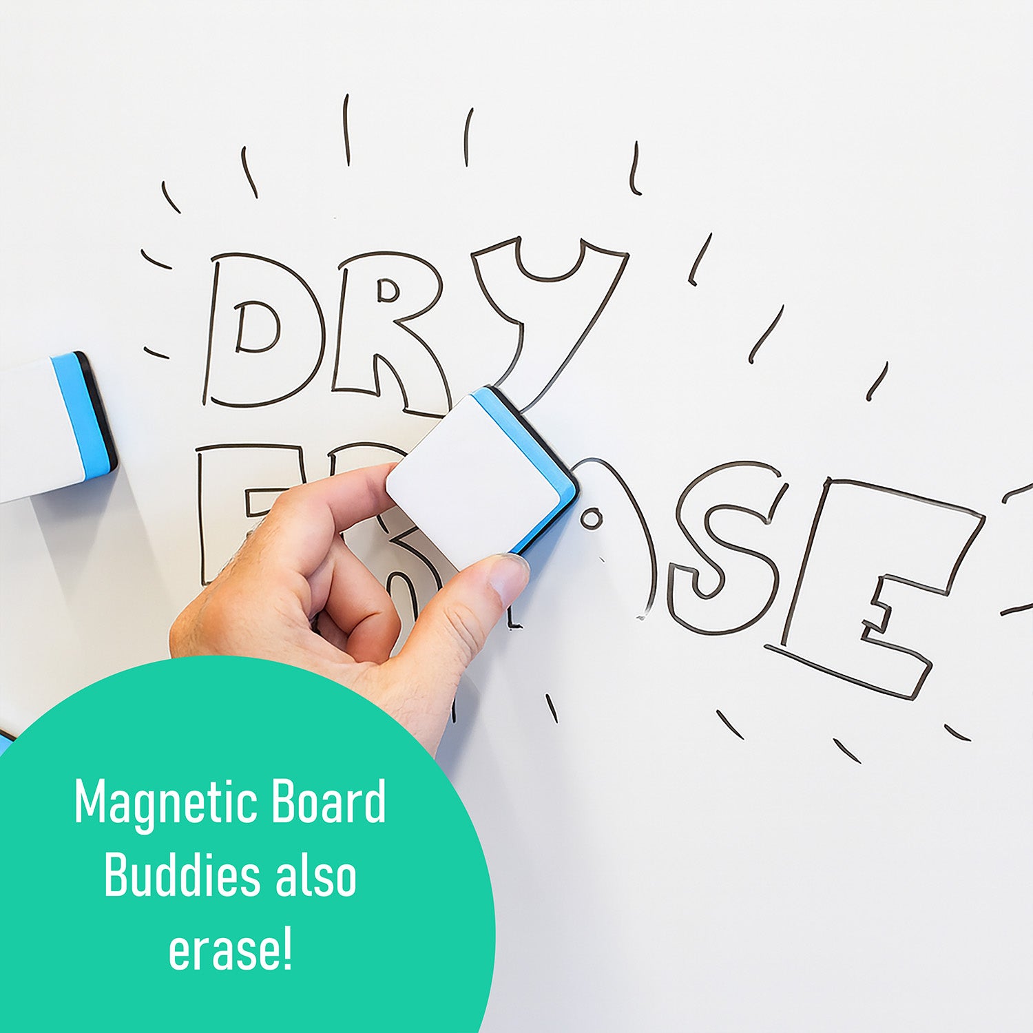24CT 2X2IN DRYERASE BOARD BUDDIES
