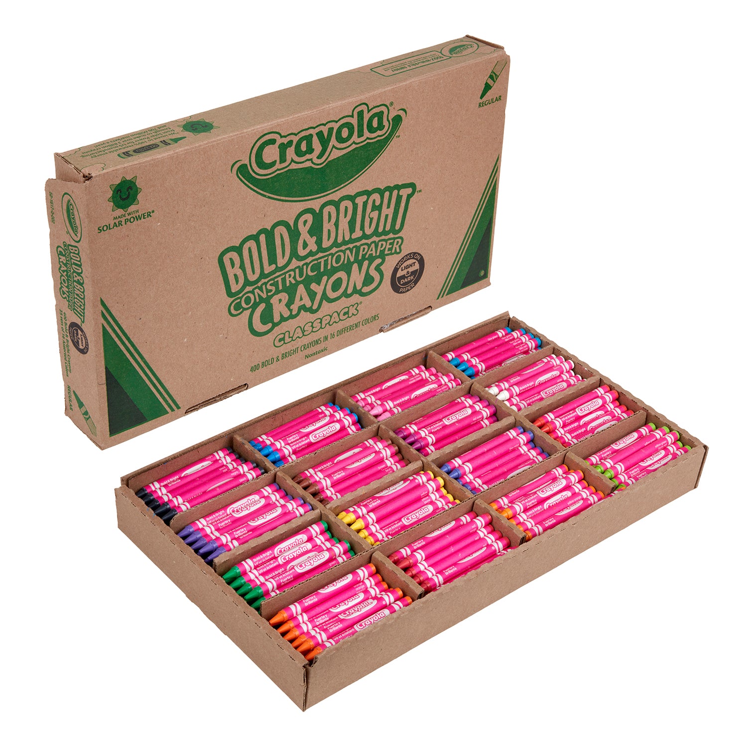 Construction Paper™ Crayon Classpack®, Regular Size, 16 Colors, 400 Count