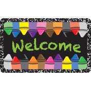 The Original Fun Mat™, Welcome Mat, 18" x 30", Crayons Composition Welcome