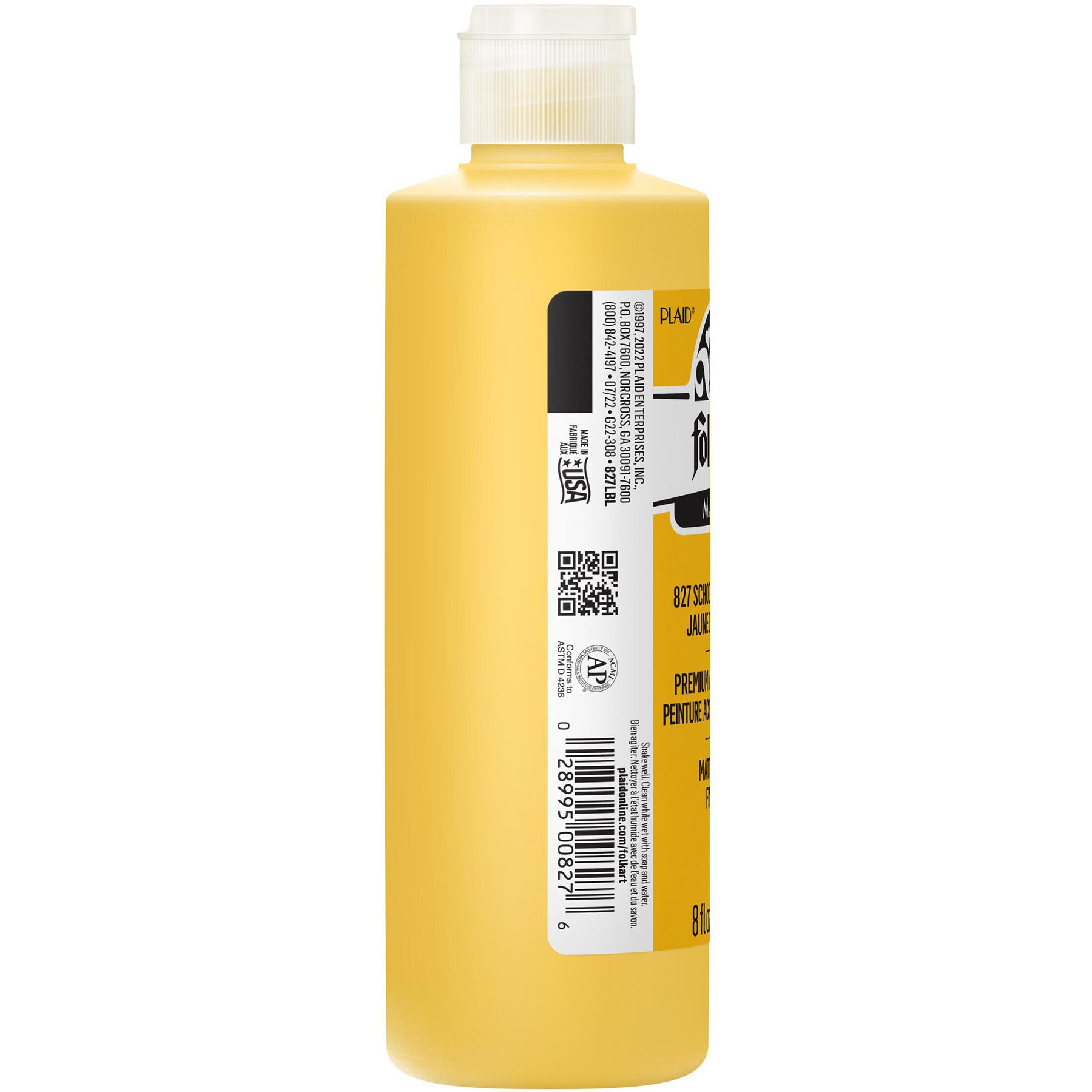 Acrylic Paint Matte, 8oz., School Bus Yellow