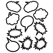 Black & White Speech/Thought Bubbles Accents