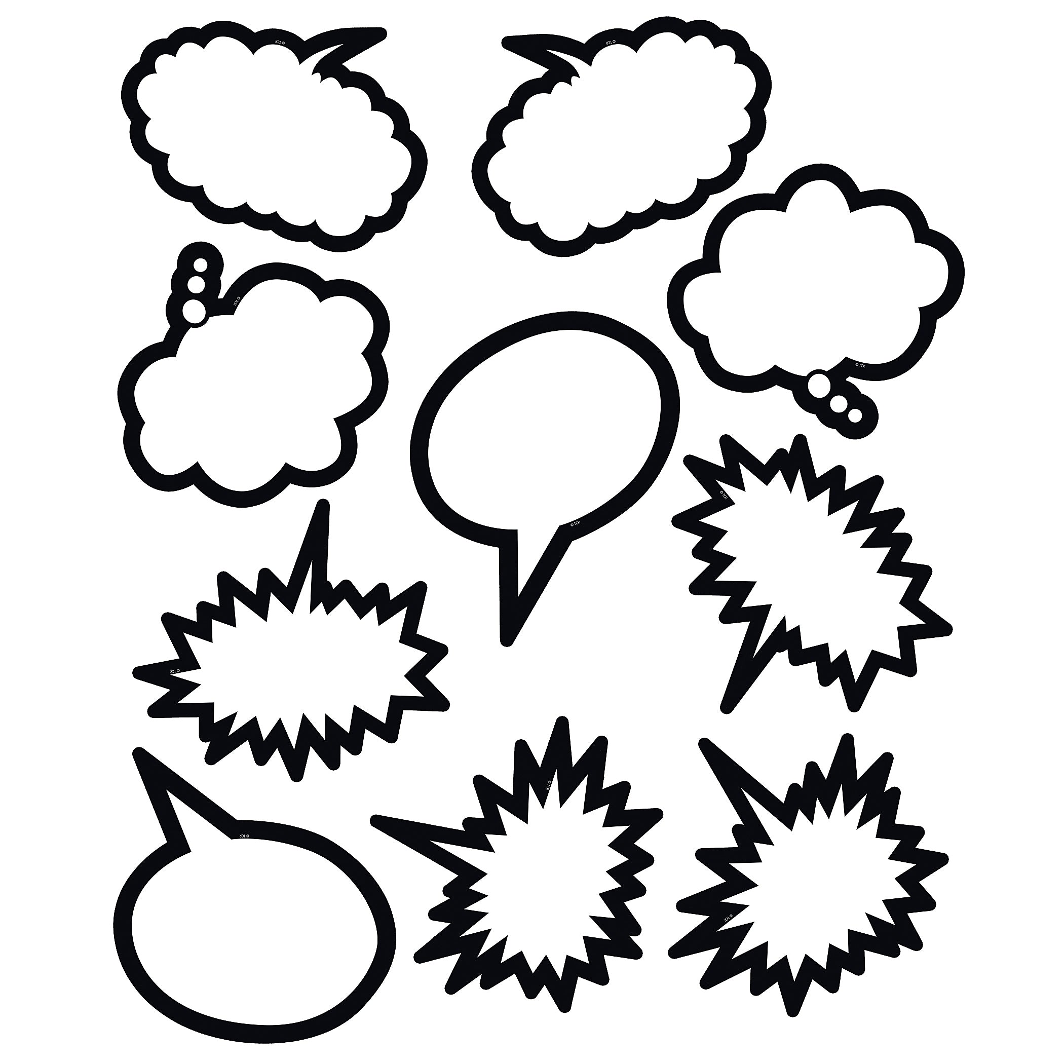 Black & White Speech/Thought Bubbles Accents