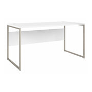 Bush Business Furniture Hybrid 60W x 30D Computer Table Desk with Metal Legs in White - 59.45" Width x 29.37" Depth x 29.91" Height