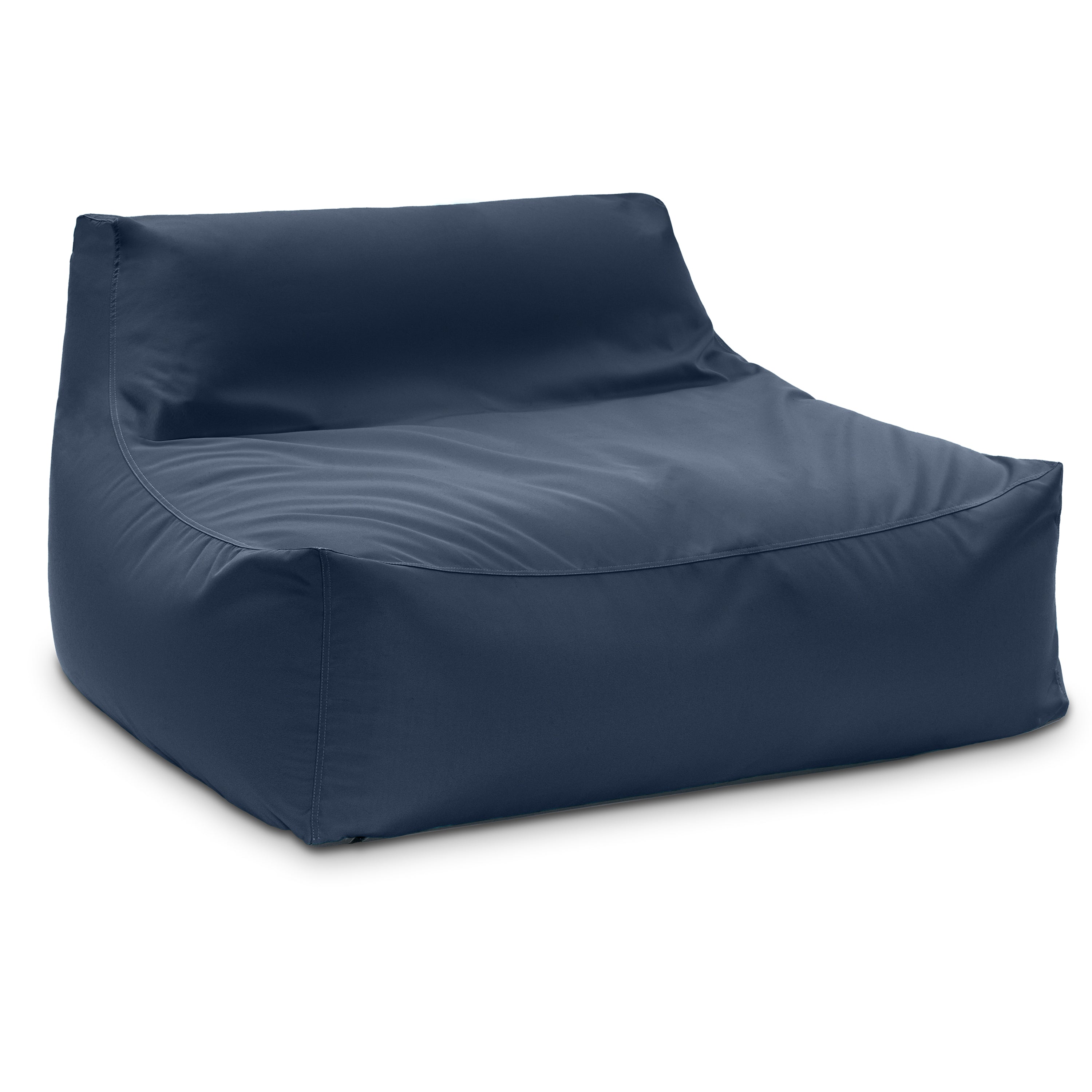 Jaxx Lavista Outdoor Bean Bag Loveseat / Modern Patio Sofa, Navy