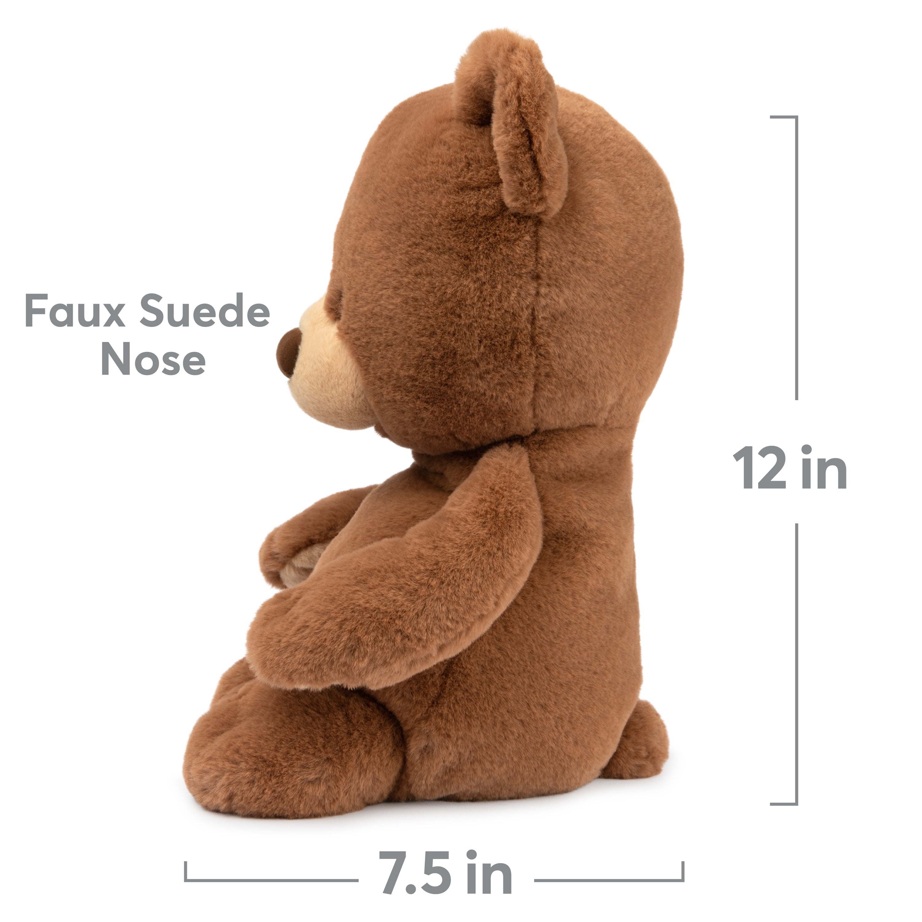 GUND Knox Teddy Bear, Premium Stuffed Animal for Ages 1 and Up, Brown/Cream, 12”