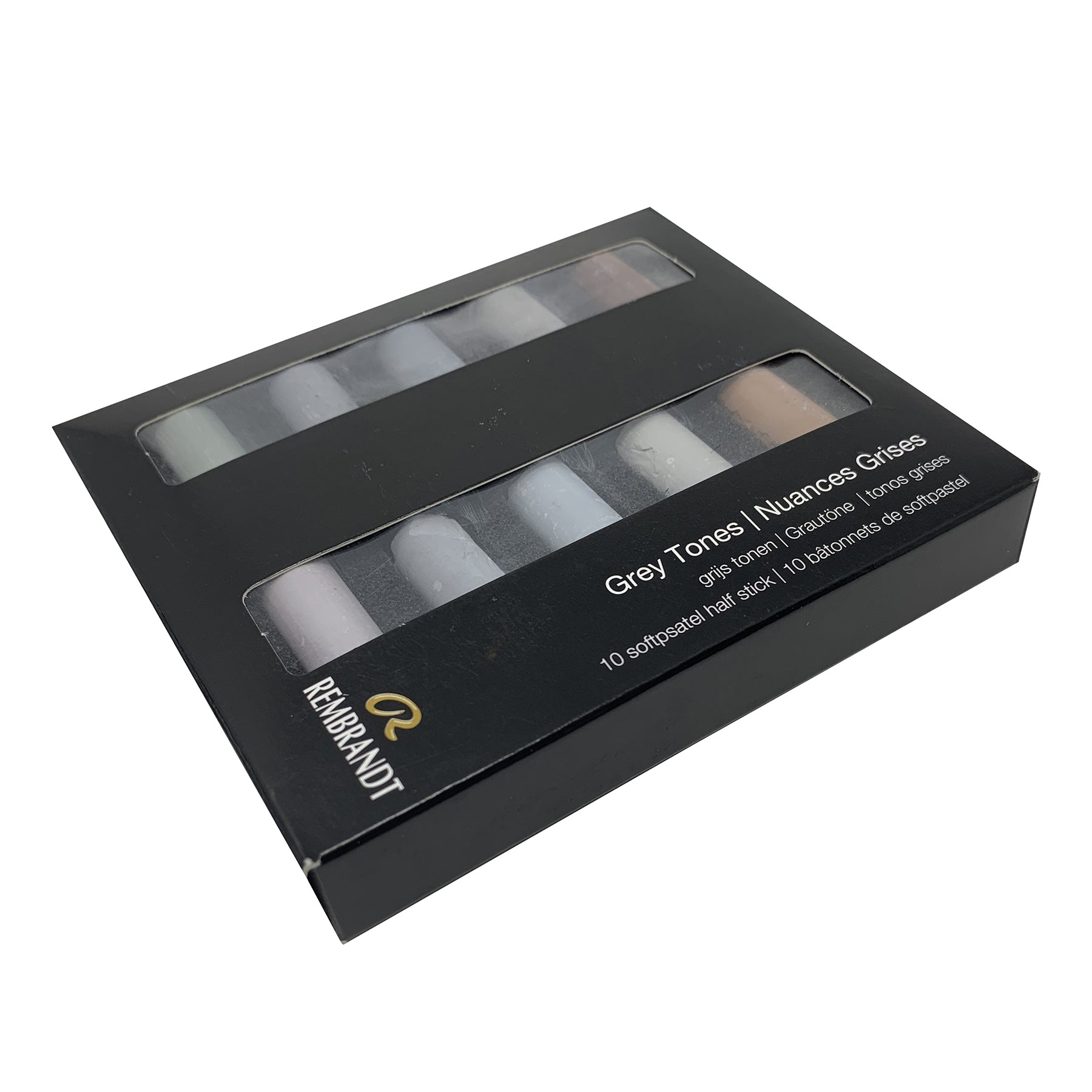 Soft Pastel Micro Sets, 10 Half Sticks, Grey Tones