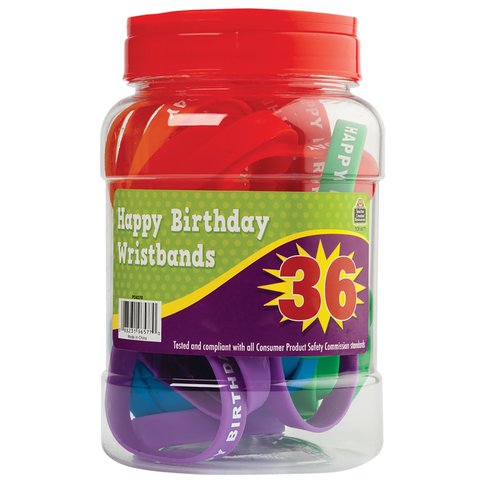 Happy Birthday Wristbands Jar