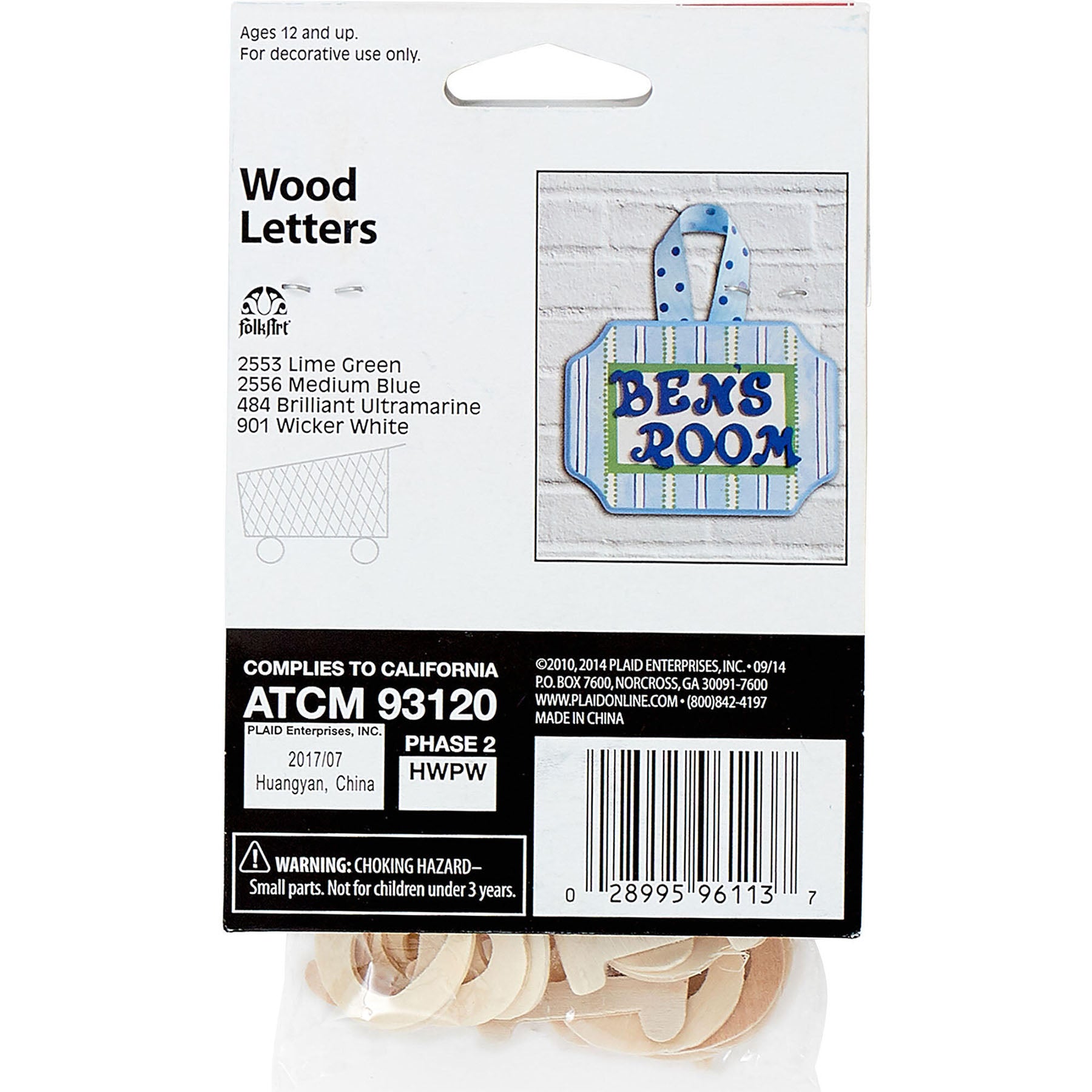 1" Wood Letters, 60 Pieces