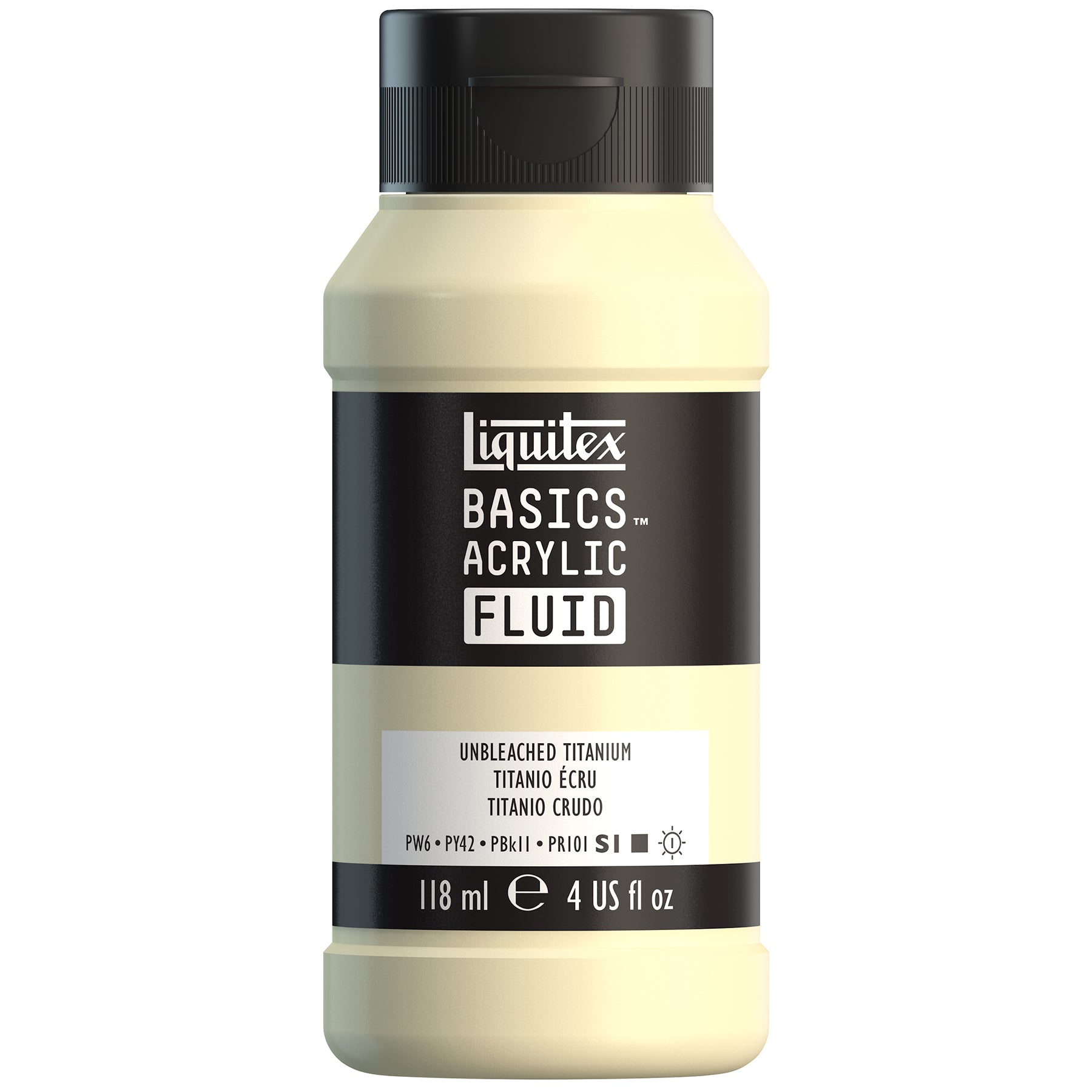 LQ BASICS Acrylic Fluid 118ml Bottle -  Unbleached Titanium