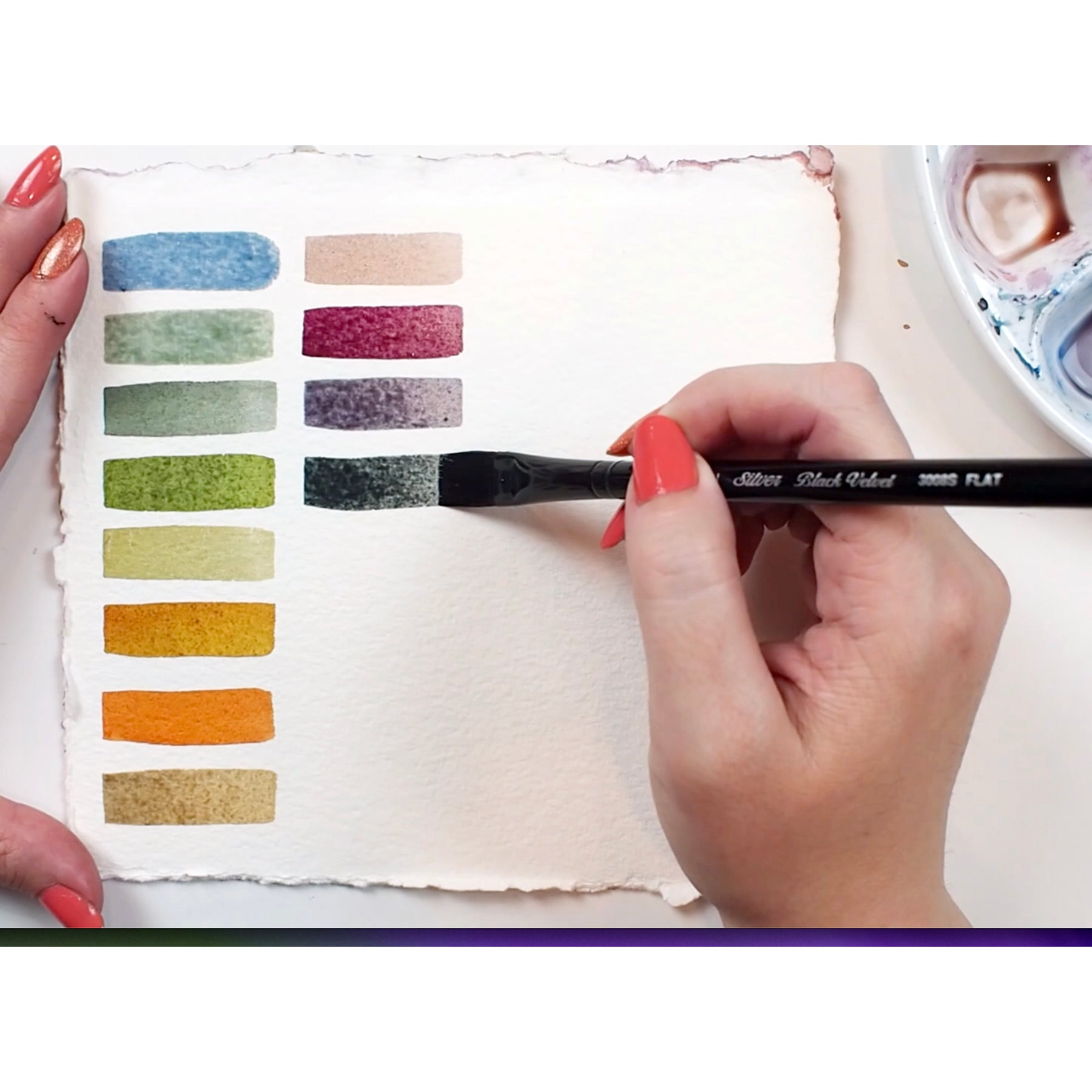Black Velvet Square Wash Brushes, Set of 2