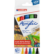 edding 5100 Acrylic Marker - Medium - Set of 5 Assorted - Basic