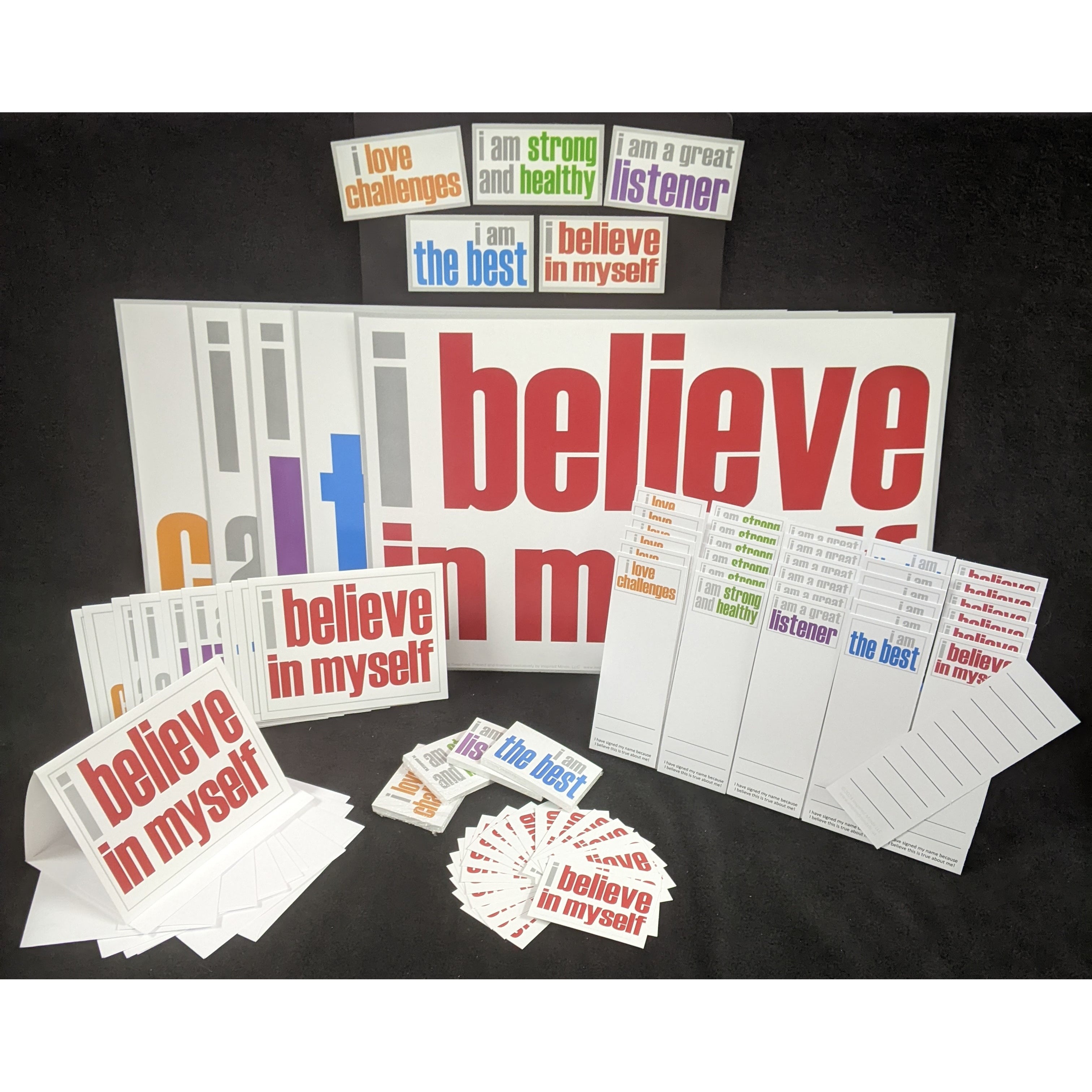 Positivity Ultra Booster Set, Posters, Magnets, Notes, Page Keepers, Note Cards, 150 Pieces
