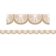 Natural Poms Scalloped Die-Cut Border Trim, 35 Feet