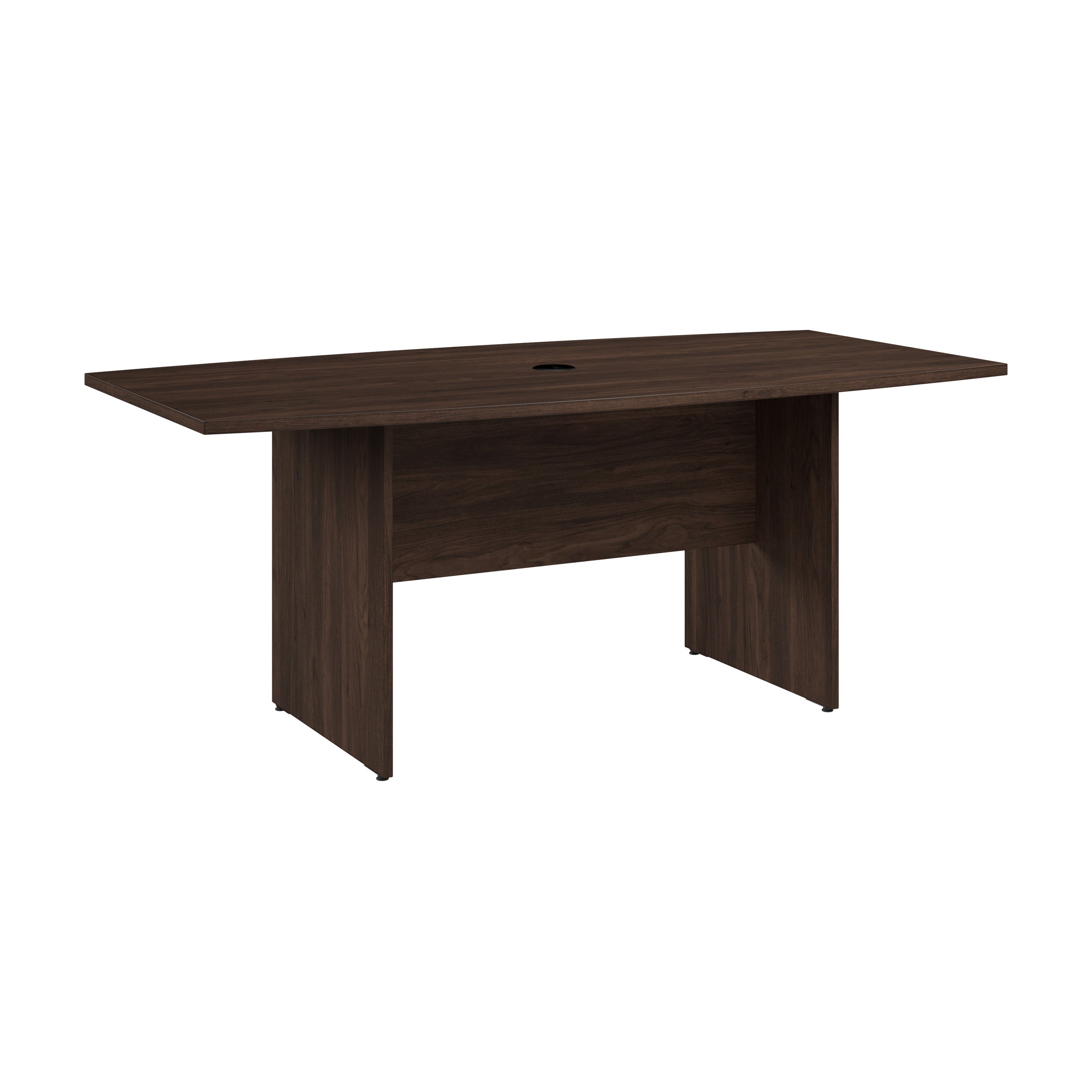 Bush Business Furniture 72-inch Office Conference Table with Wood Base in Black Walnut - 71.53" Width x 35.98" Depth x 28.65" Height