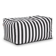 Jaxx Leon Outdoor Bean Bag Ottoman, Black & White Stripes