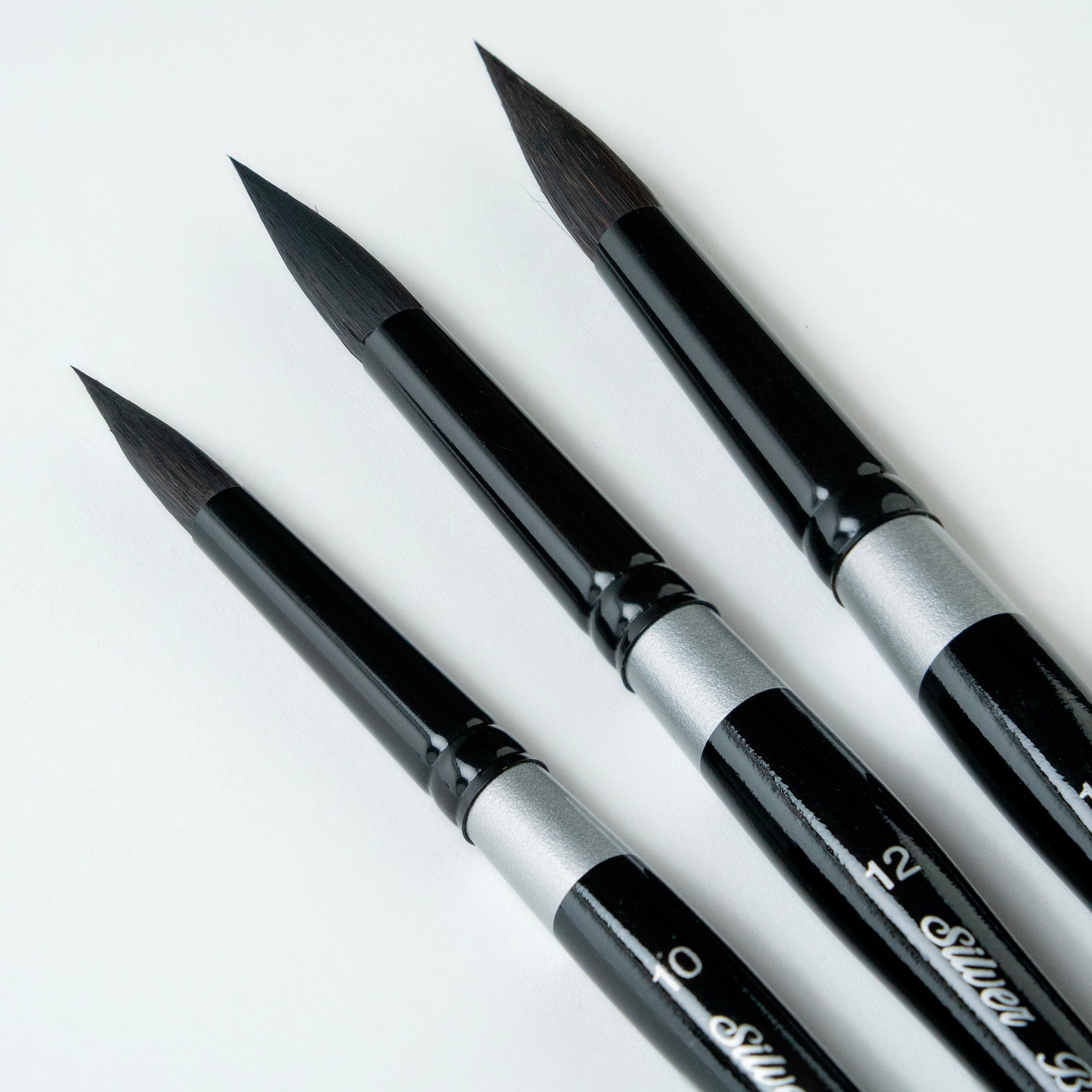 Black Velvet Large Round Brushes, Set of 3
