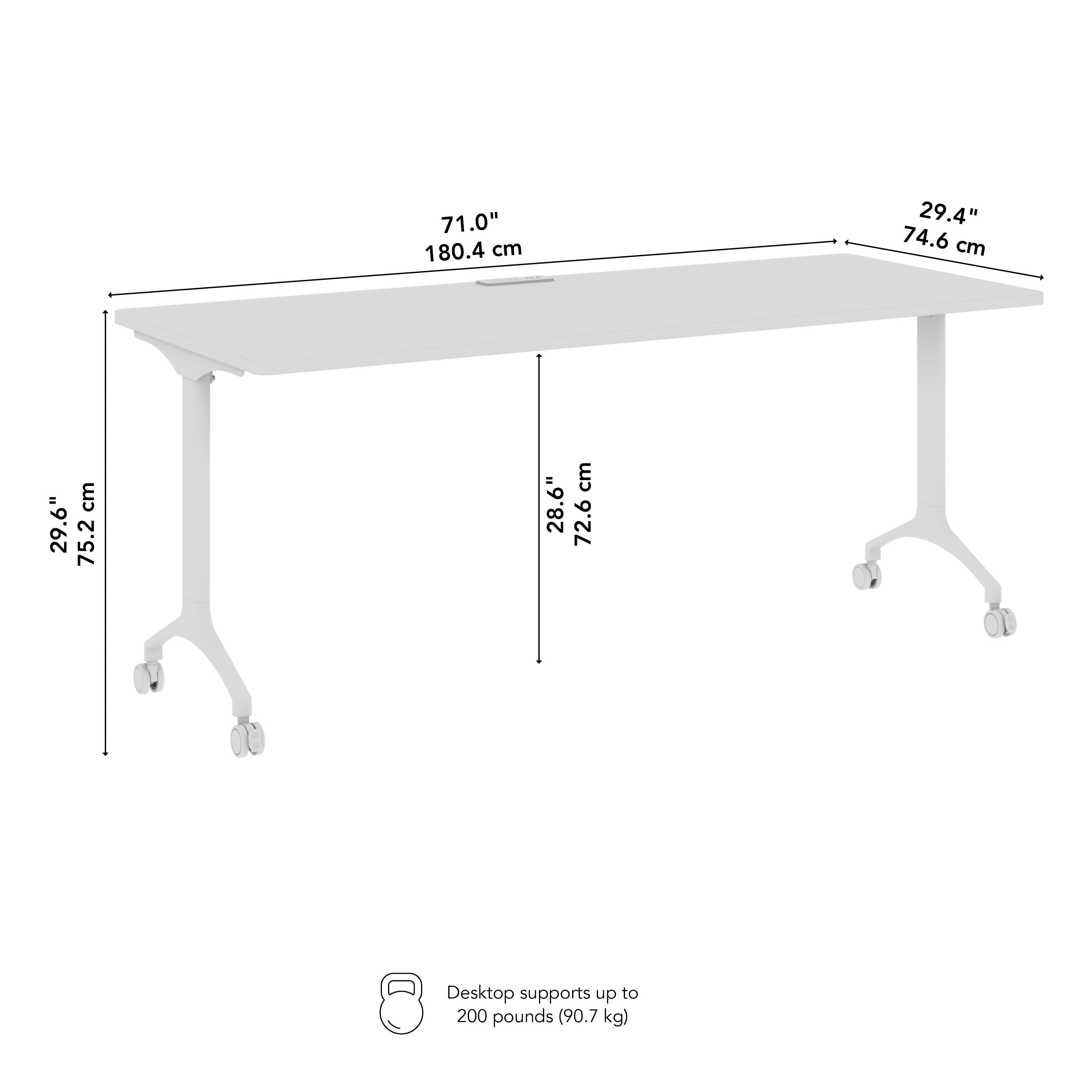 Bush Business Furniture Synergy 72-inch Rectangle Modular Office Conference Table in Natural Elm - 71.02" Width x 29.37" Depth x 29.62" Height